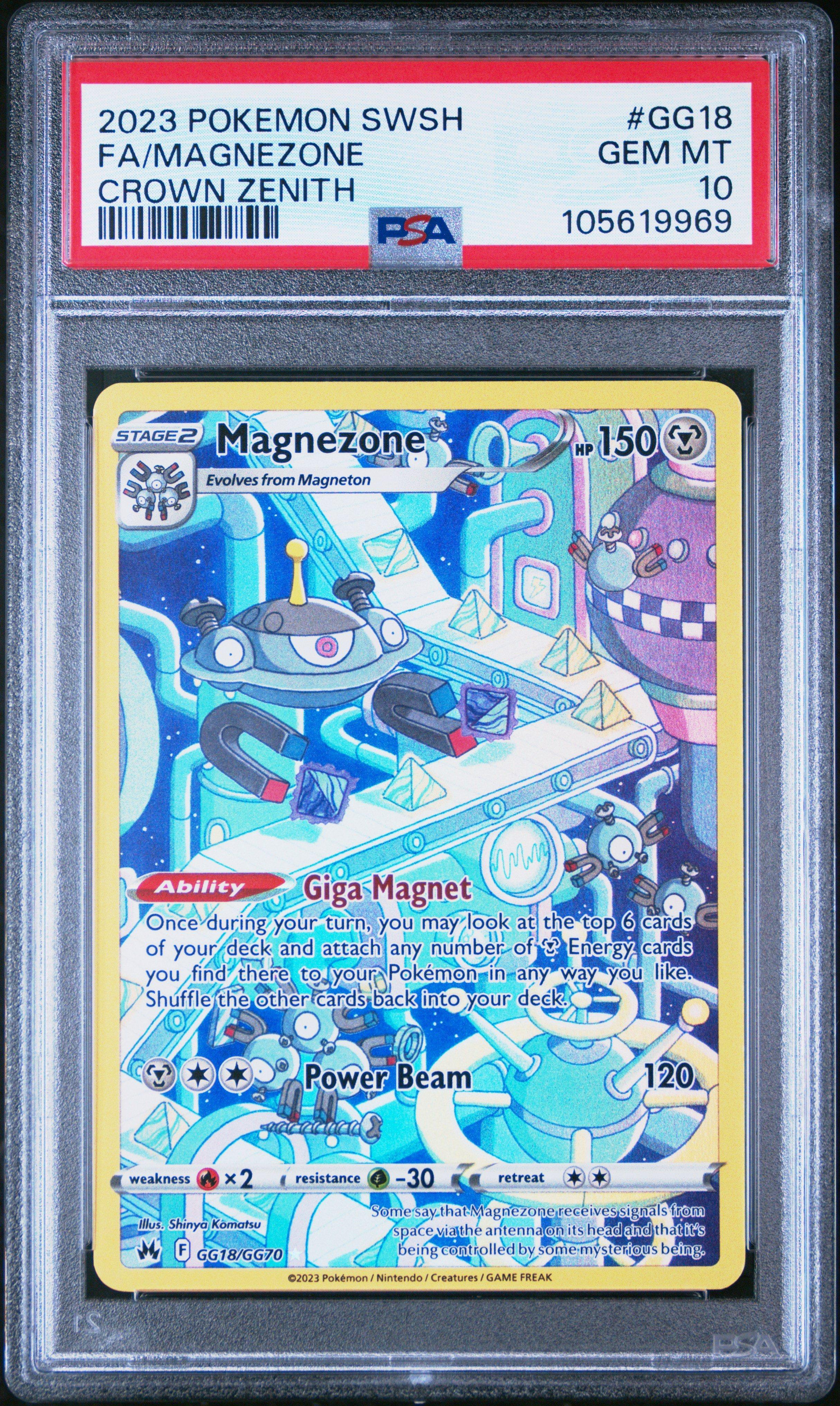 2023 Pokemon Sword And Shield Crown Zenith Gg18 Full Art/magnezone PSA