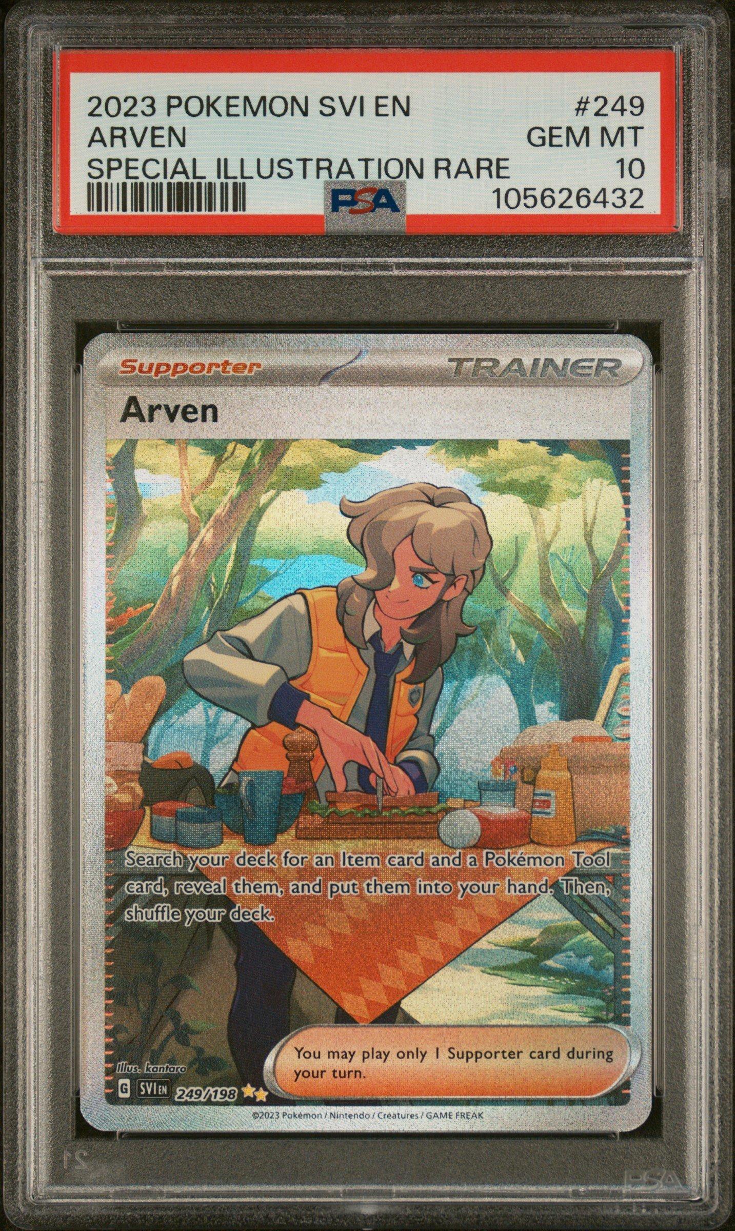 2023 Pokemon Svi En-scarlet & Violet 249 Arven Special Illustration Rare PSA