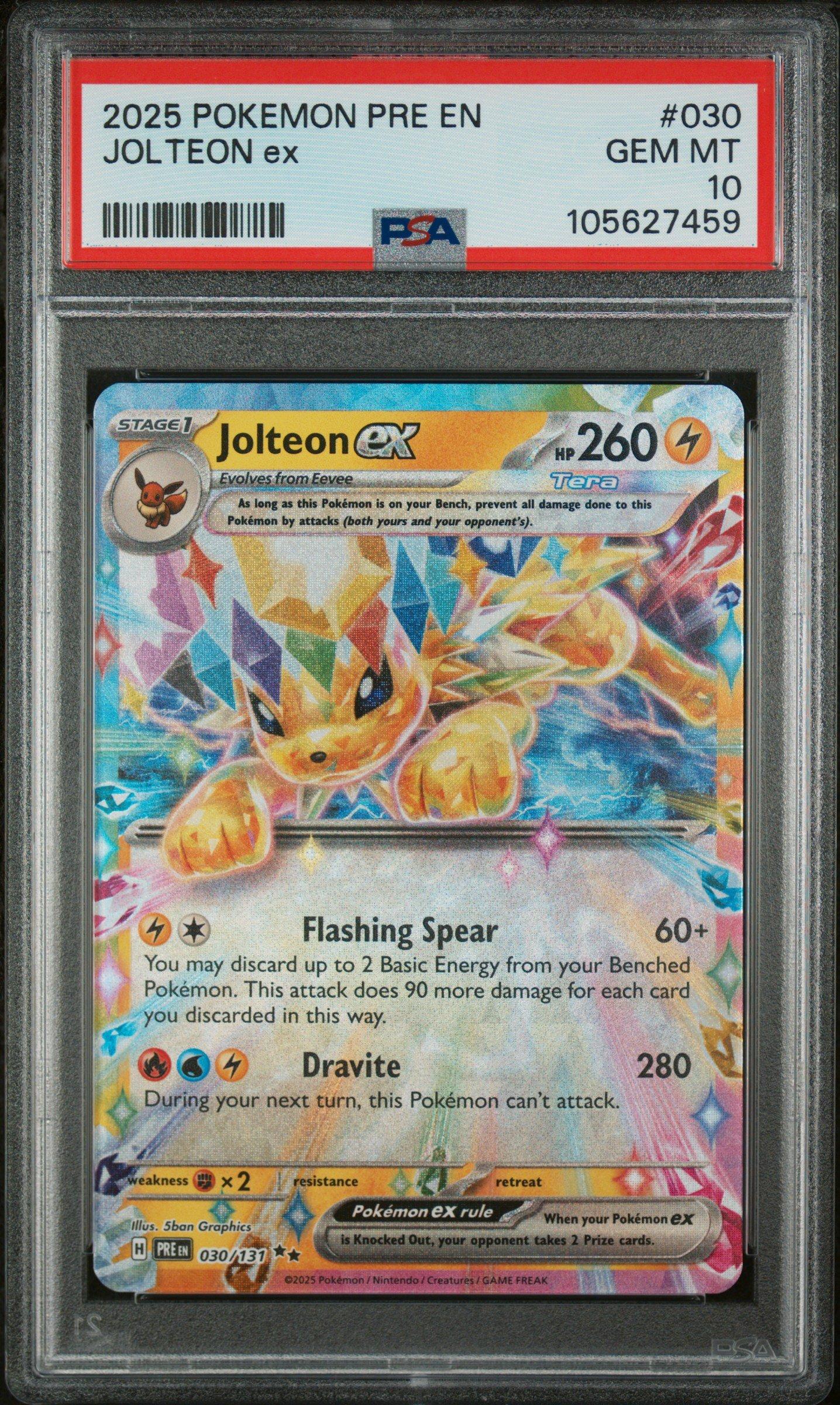 2025 Pokemon Pre En-prismatic Evolutions 030 Jolteon Ex PSA 10