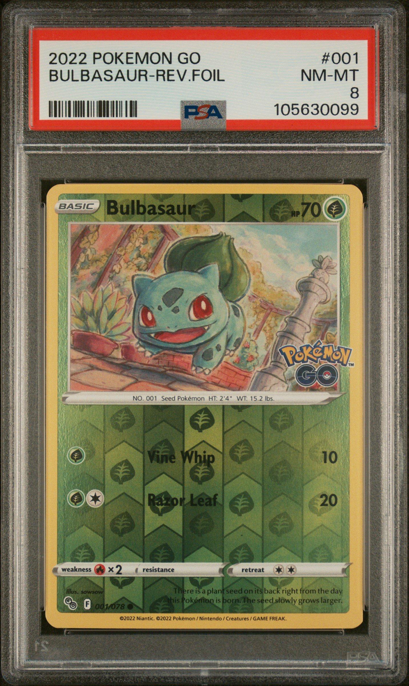 2022 Pokemon Go 001 Bulbasaur-reverse Foil PSA