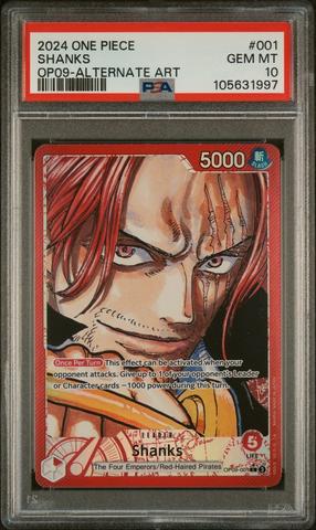 PSA 10 Shanks OP09-004 Manga ALT ART Emperors 2024 One Piece
