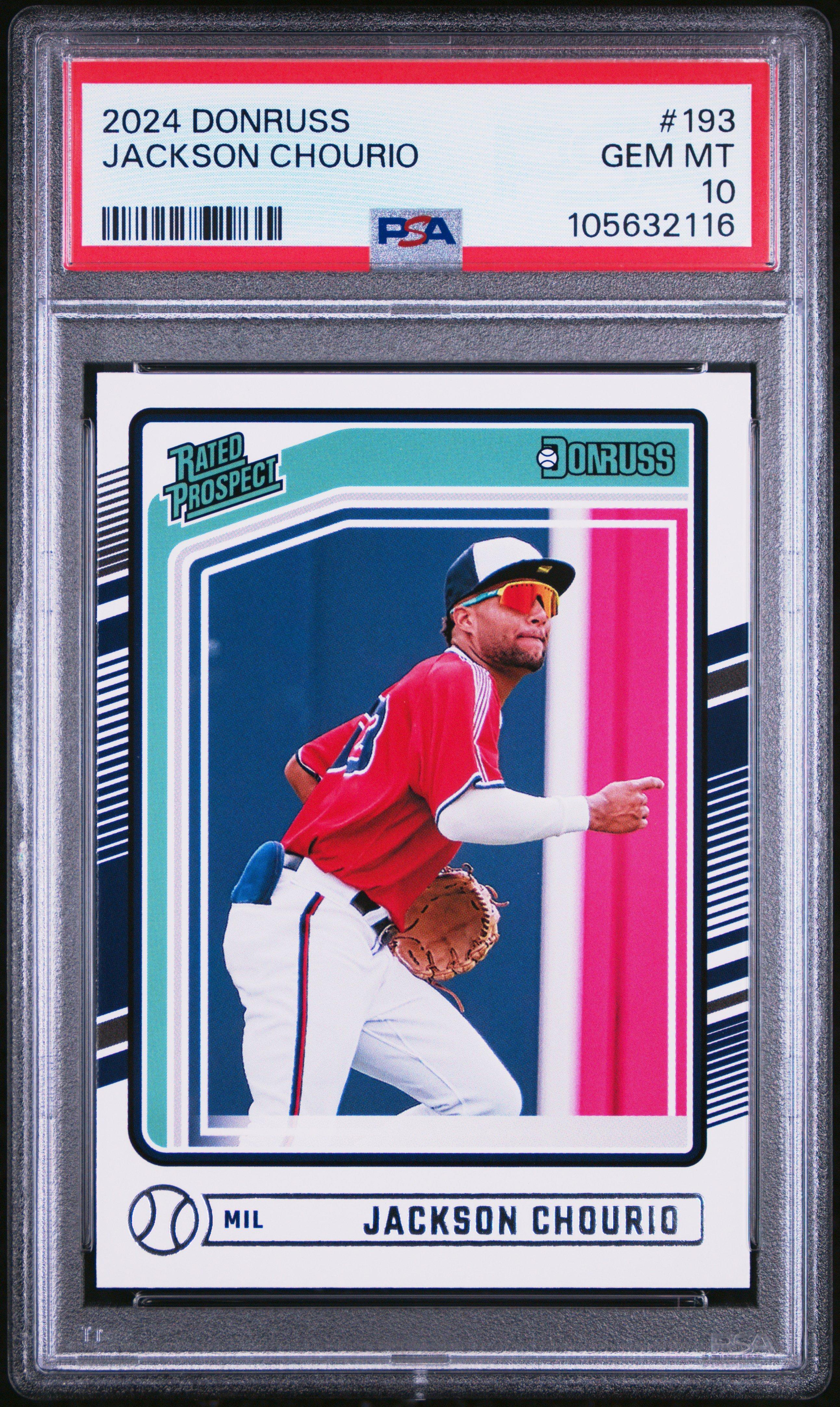 2024 Panini Donruss 193 Jackson Chourio PSA 10