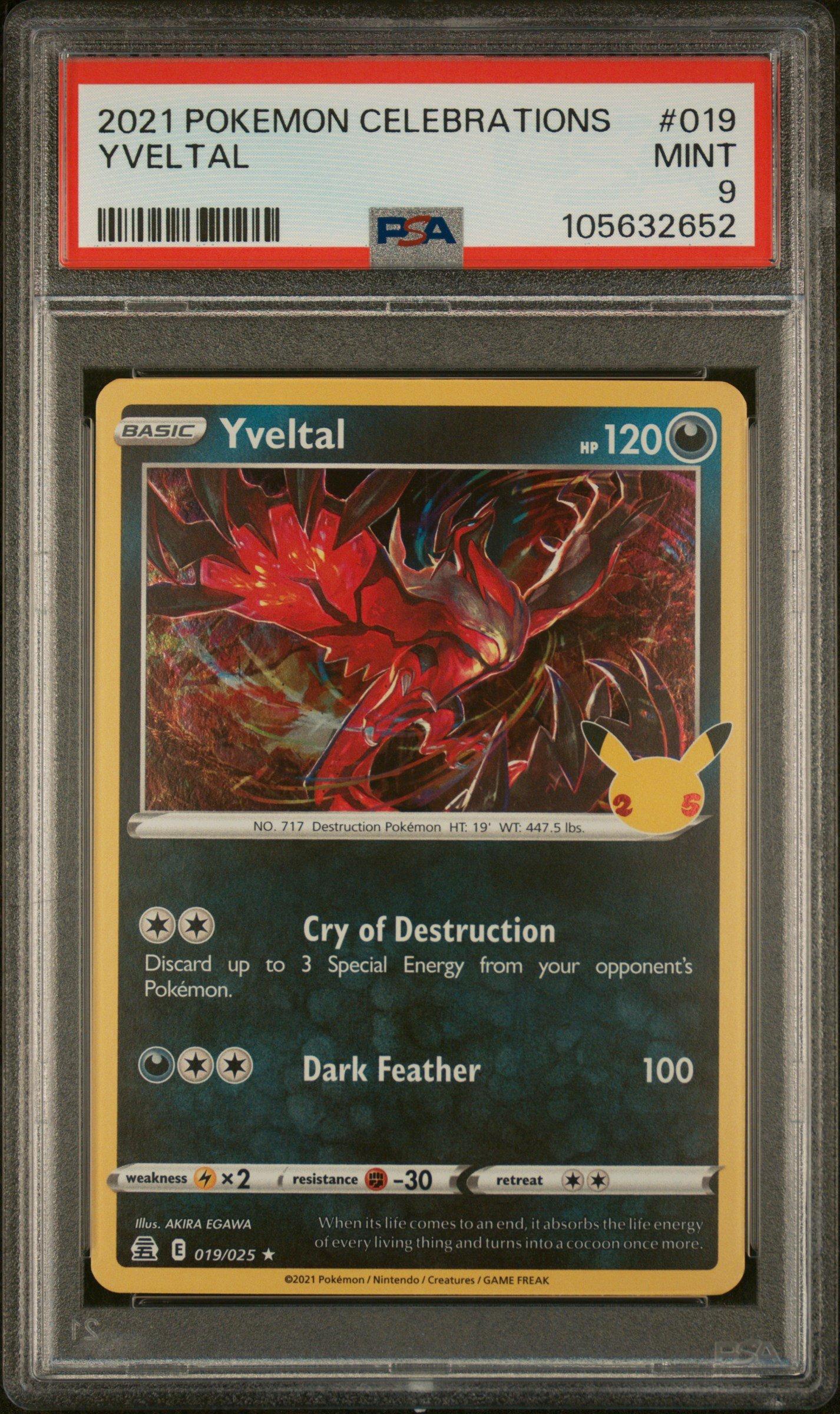 2021 Pokemon Celebrations 019 Yveltal PSA