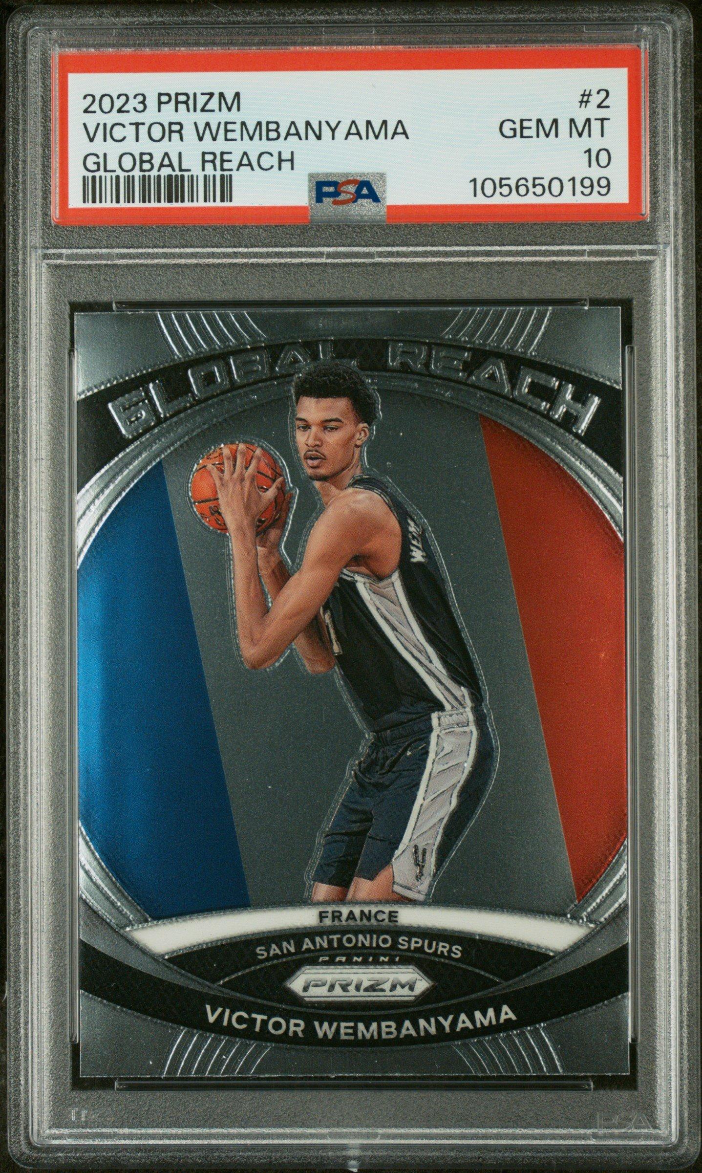 2023 Panini Prizm Global Reach 2 Victor Wembanyama PSA