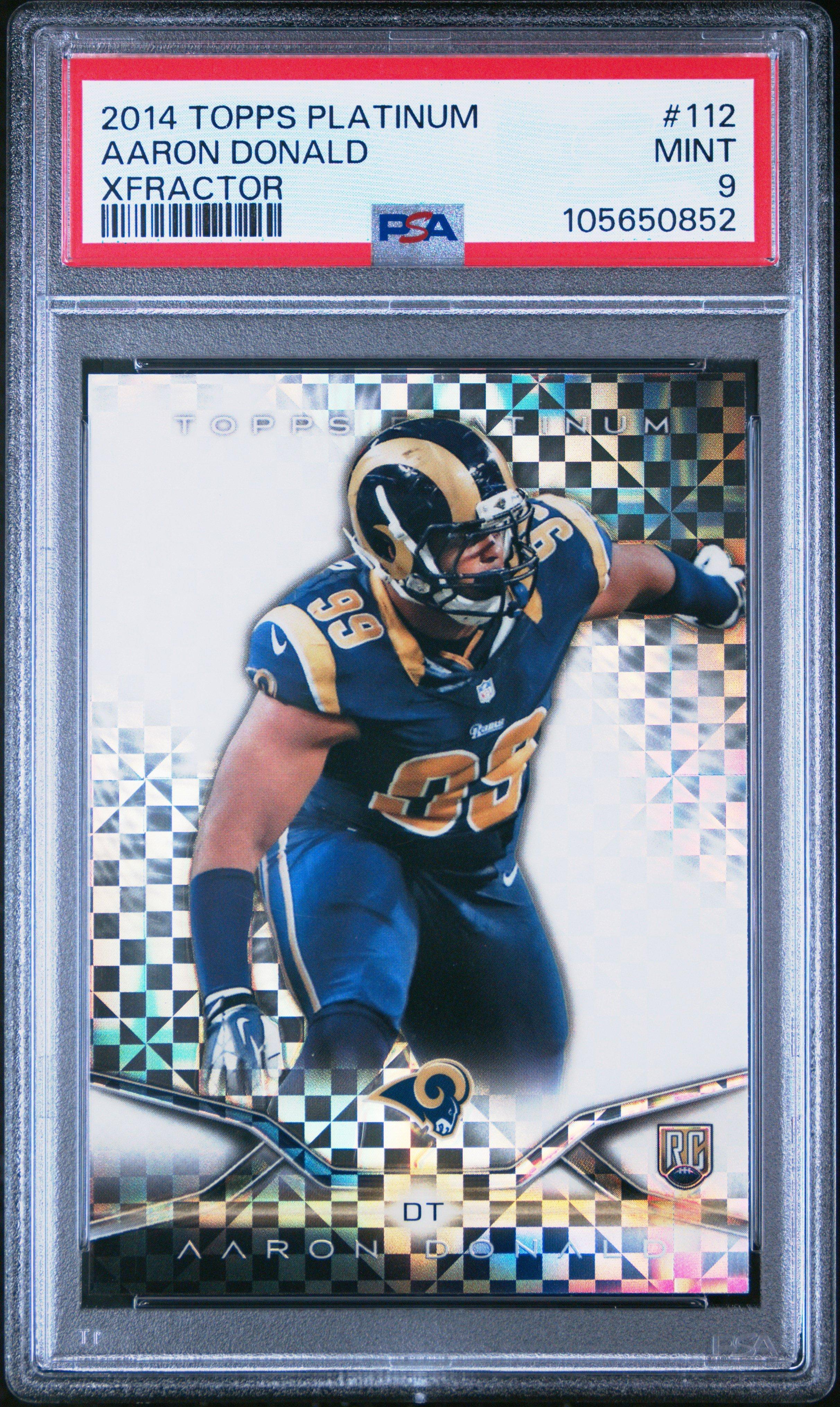 2014 Topps Platinum 112 Aaron Donald Xfractor PSA 9