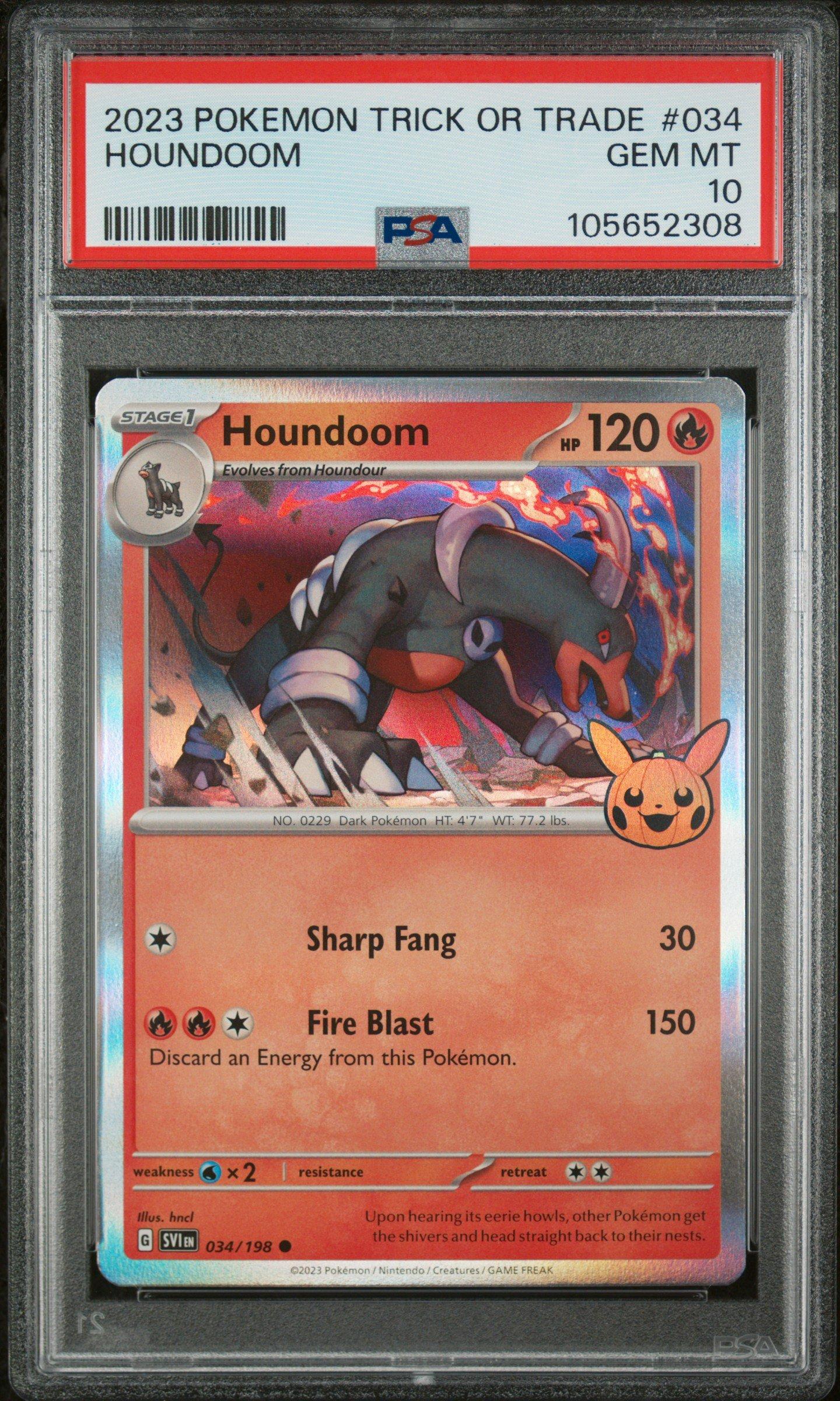 2023 Pokemon Trick Or Trade 034 Houndoom PSA 10