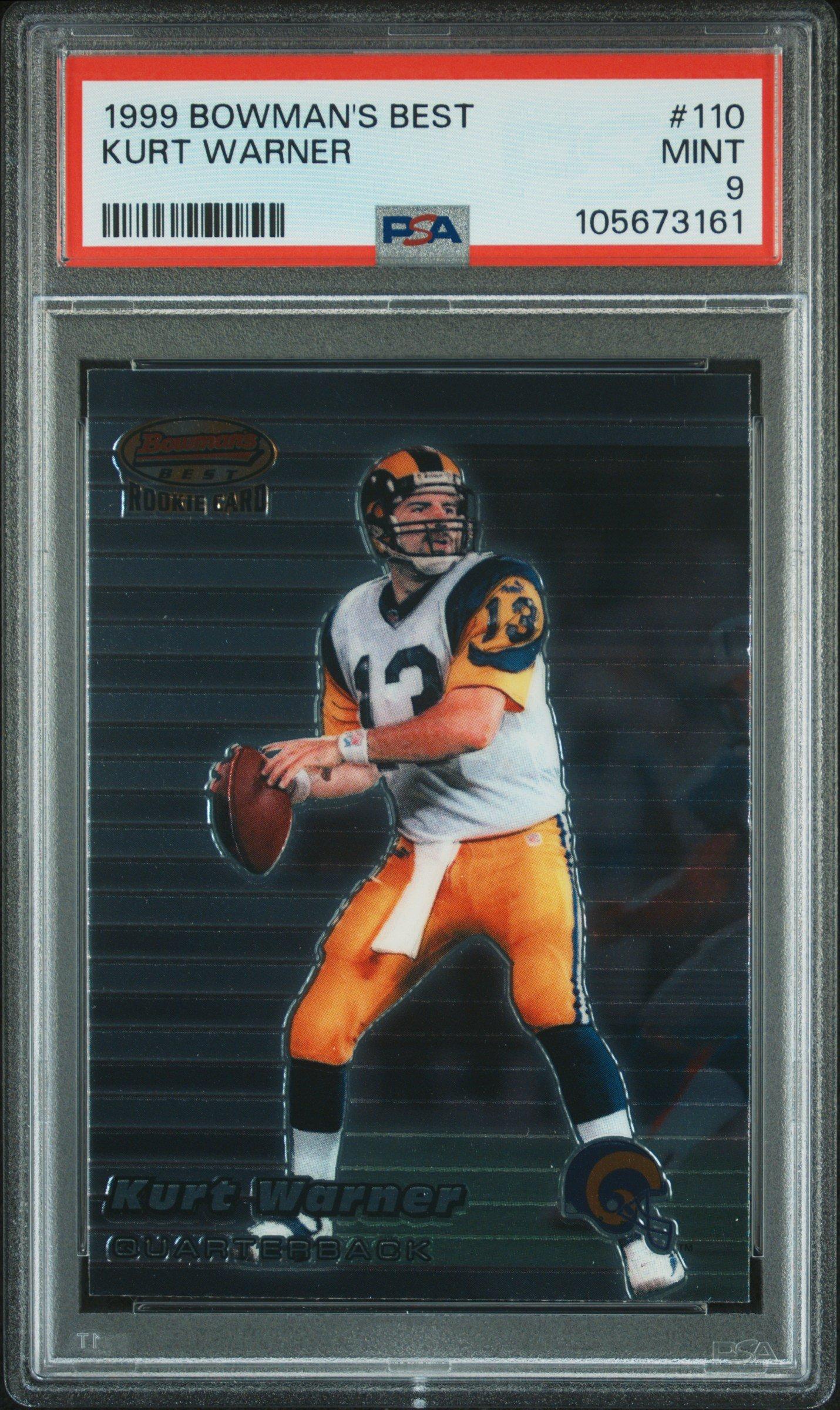1999 Bowman's Best 110 Kurt Warner PSA 9