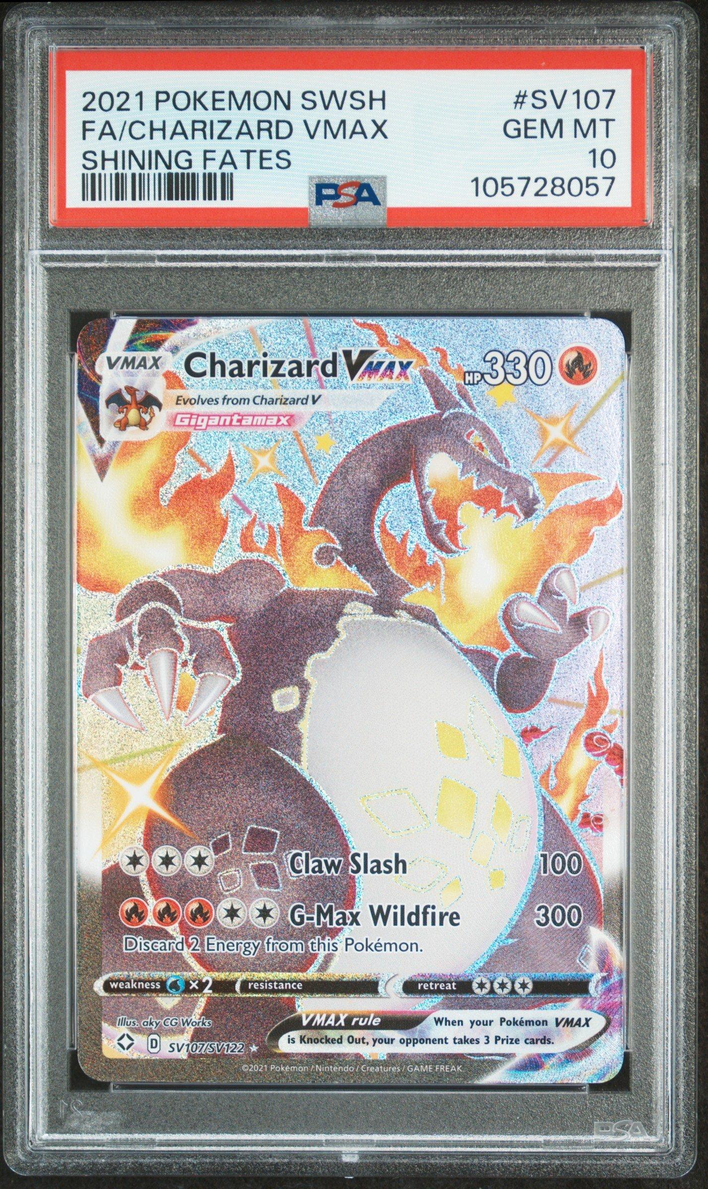 2021 Pokemon Sword & Shield Shining Fates Sv107 Full Art/charizard