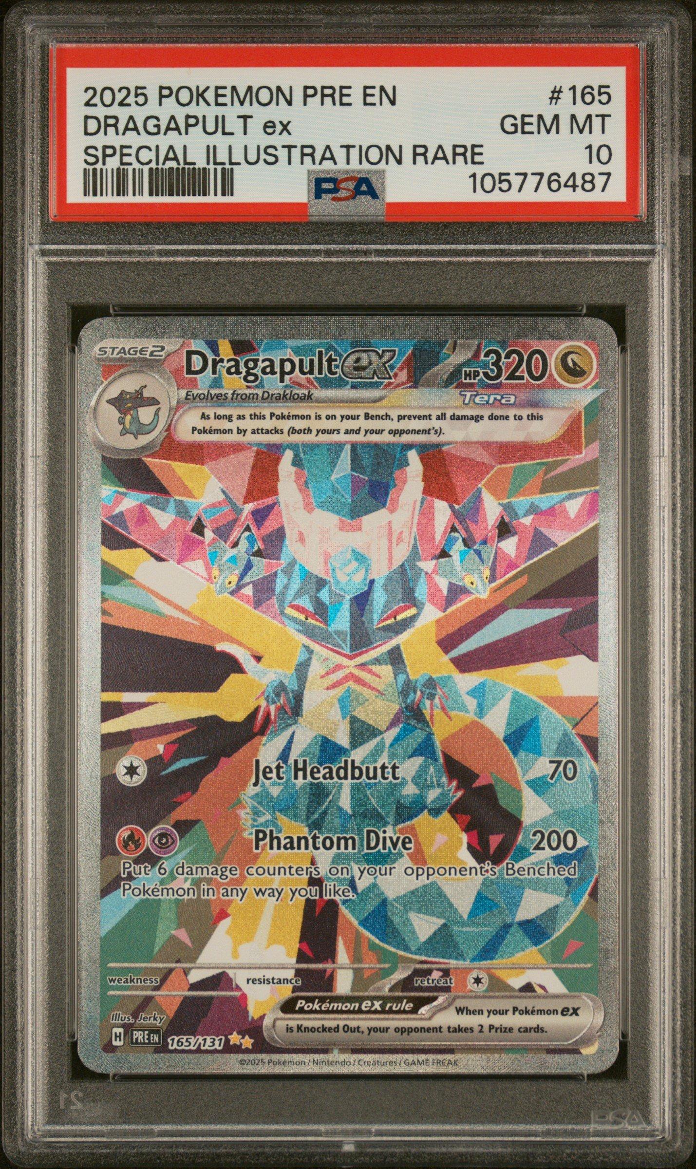 2025 Pokemon Pre En-prismatic Evolutions 165 Dragapult Ex Special
