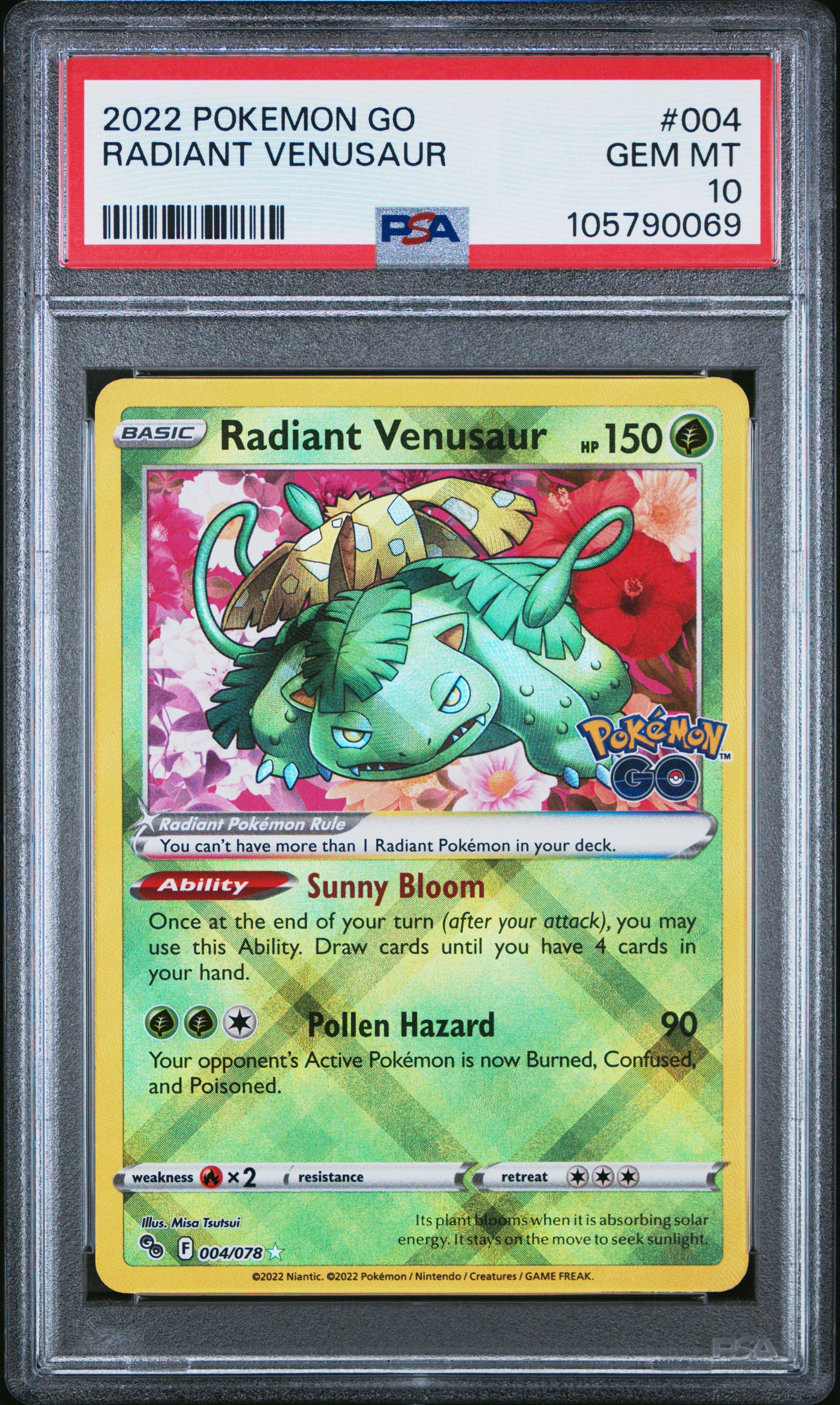 2022 Pokemon Go 004 Radiant Venusaur PSA