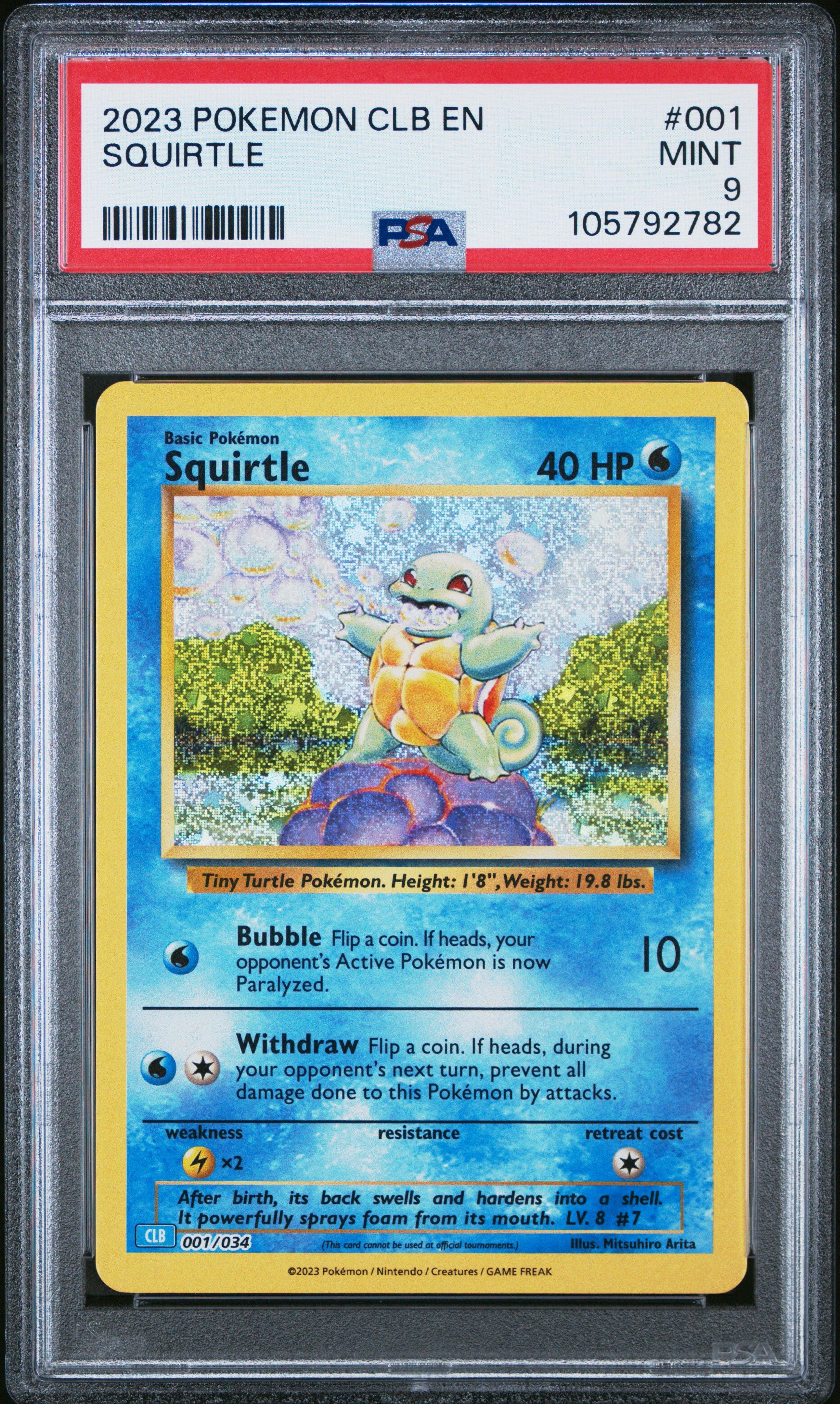 2023 Pokemon Clb-trading Card Game Classic Blastoise & Suicune Ex Deck 001  Squirtle PSA 9 Graded Card | GameStop