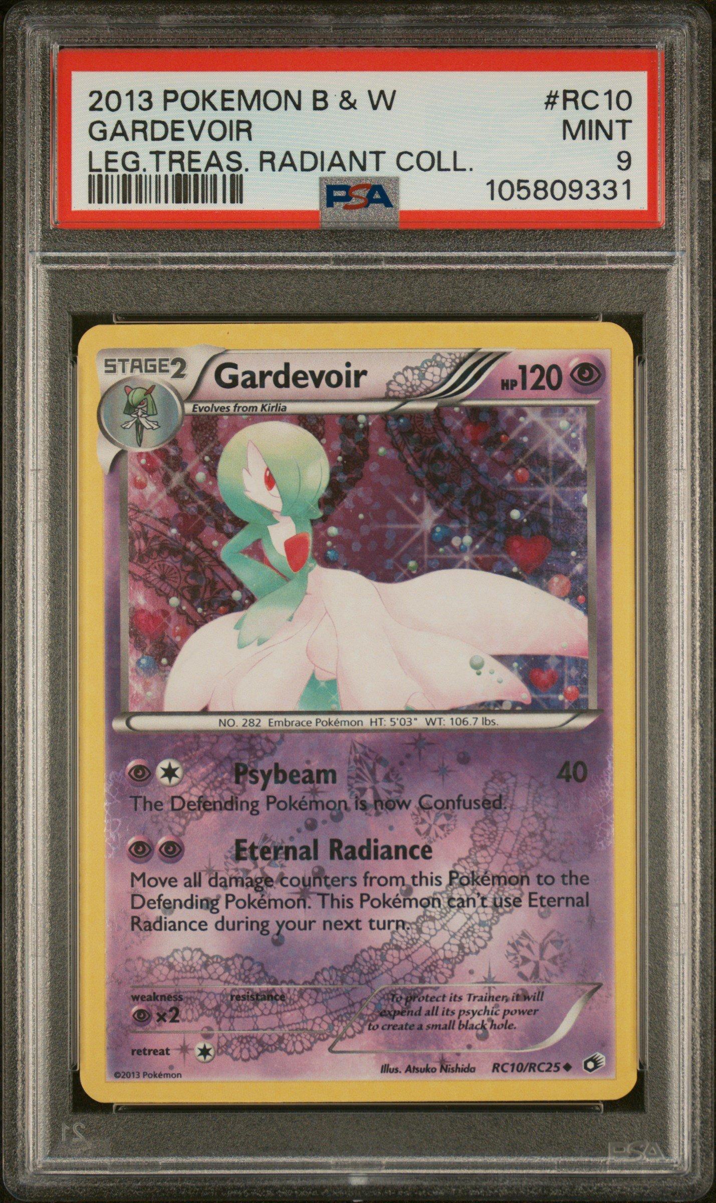 2013 Pokemon Black & White Legendary Treasures Radiant Collection Rc10 Gardevoir PSA