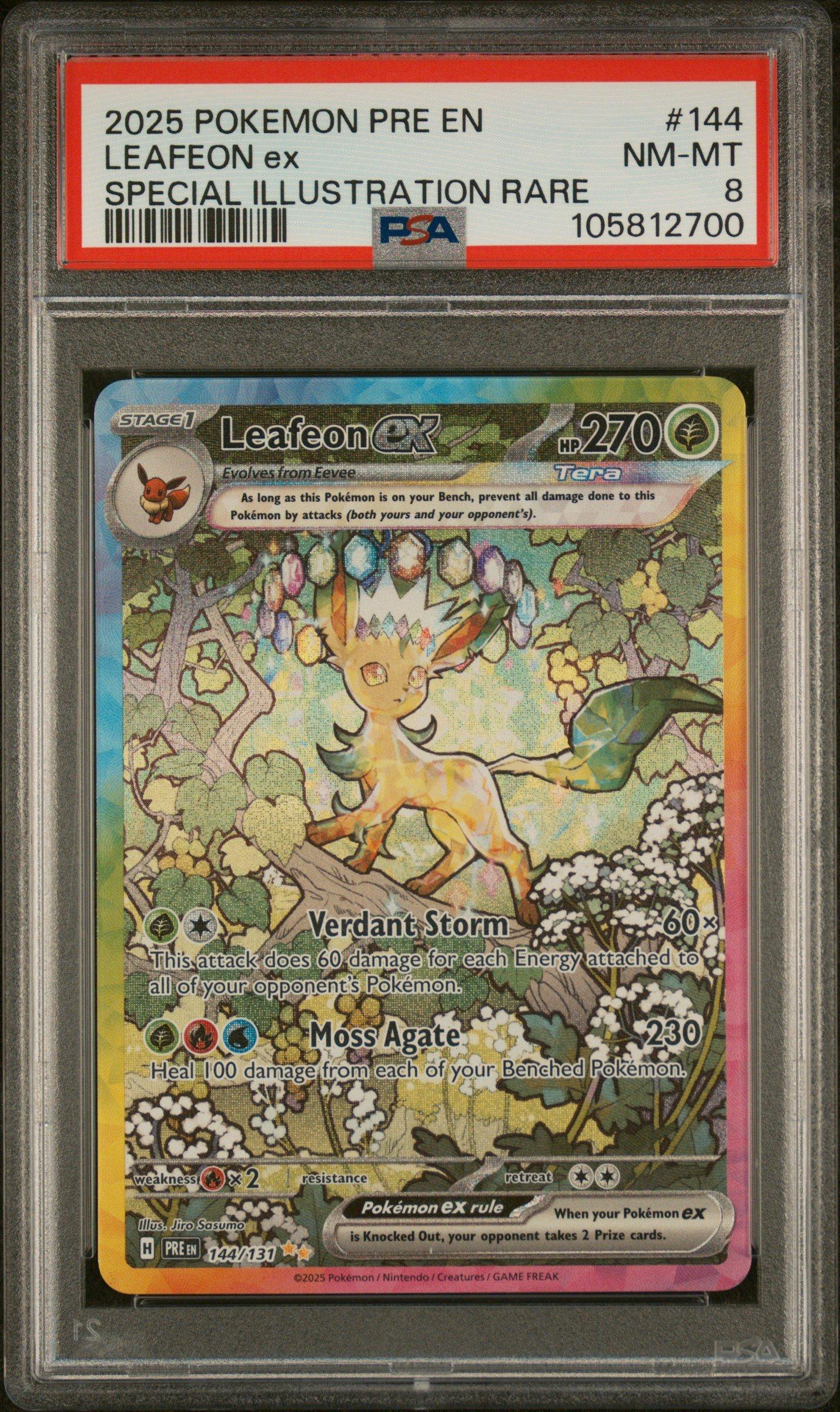 2025 Pokemon Pre En-prismatic Evolutions 144 Leafeon Ex Special
