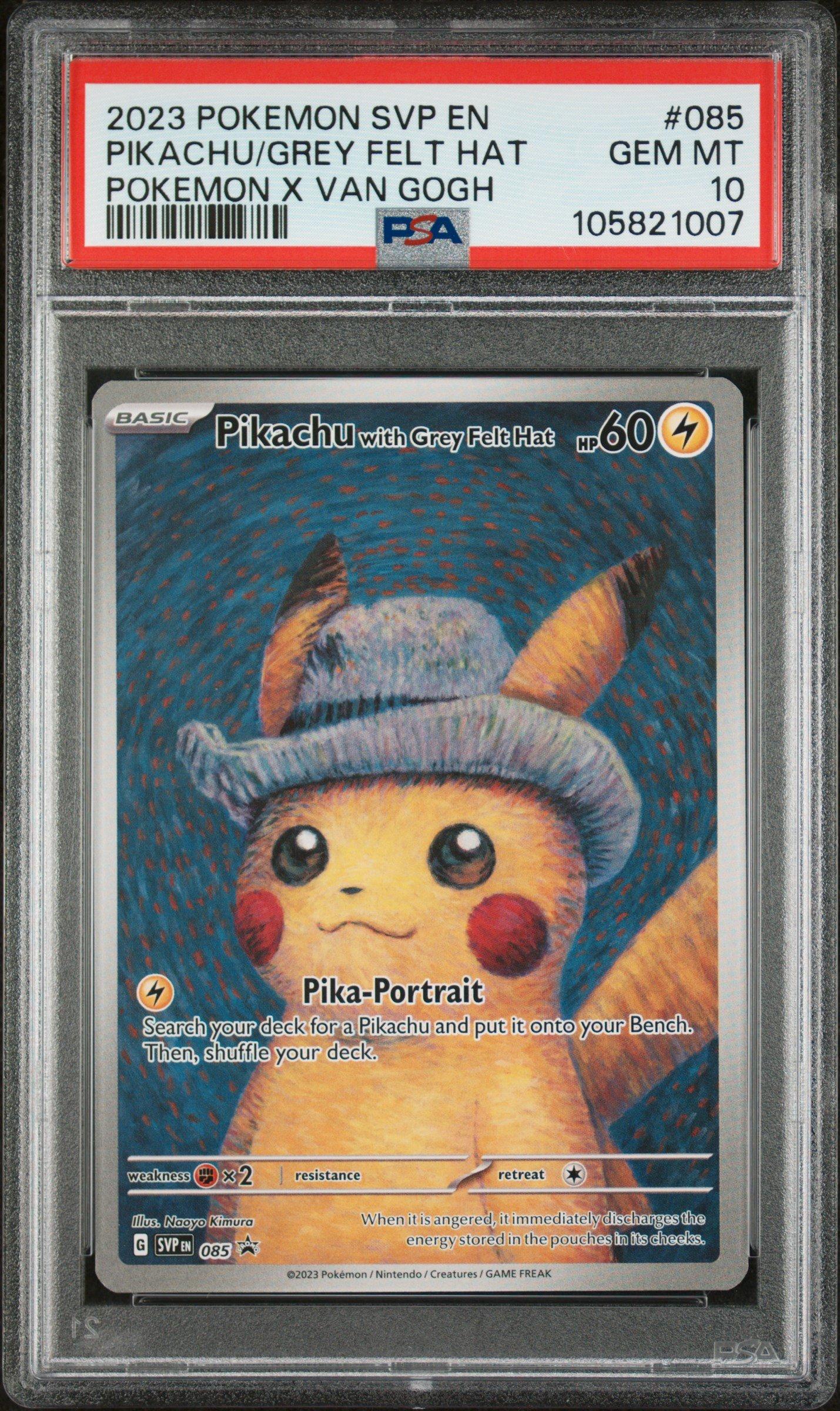 ゴッホピカチュウ　psa10 Pikachu 085 プロモ 2023 Pokemon Svp En-sv Black Star Promo 085 Pikachu With Grey Felt