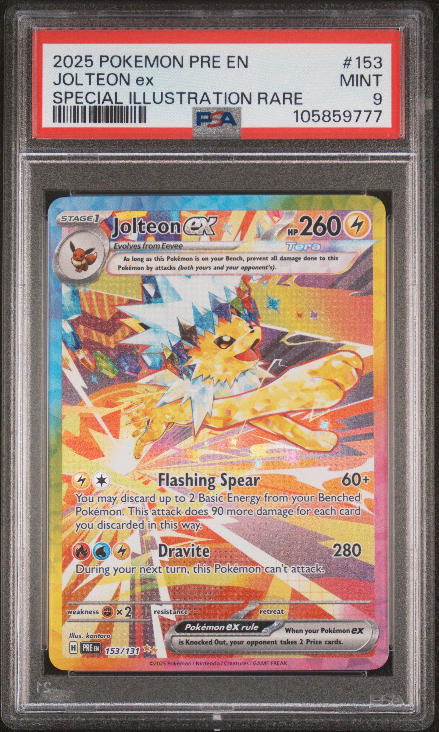 2025 Pokemon Pre En-prismatic Evolutions 153 Jolteon Ex Special