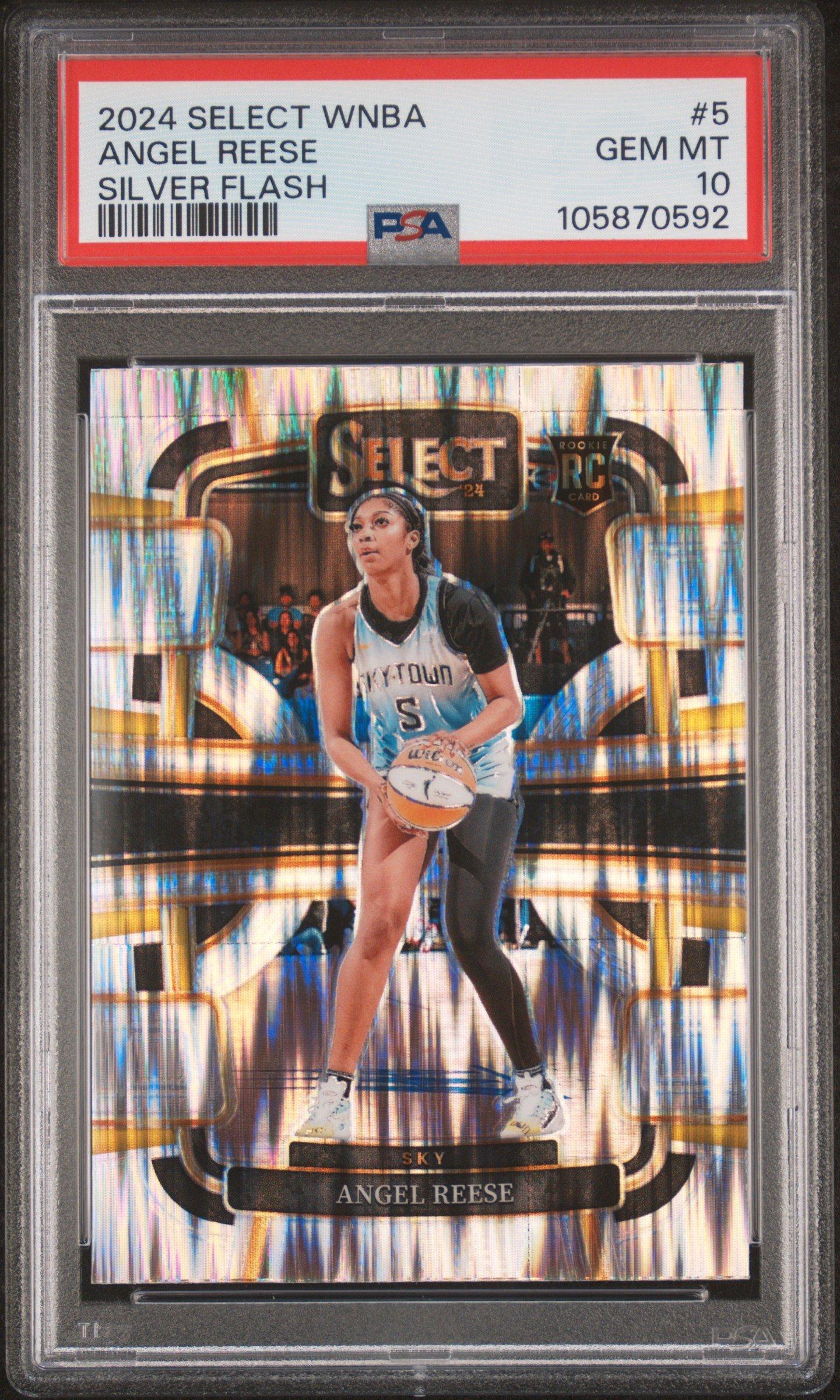2024 Panini Select Wnba 5 Angel Reese Silver Flash PSA 10