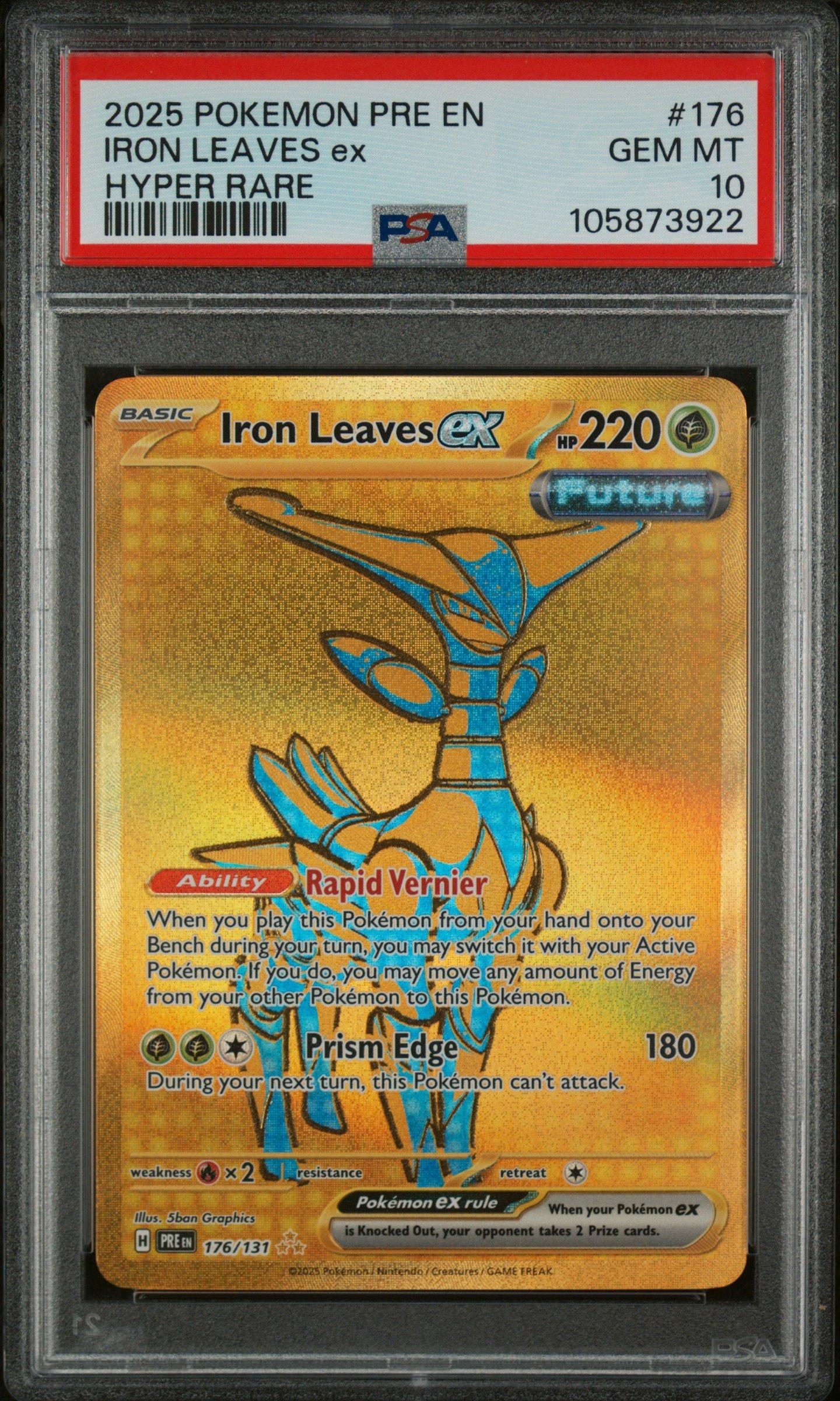 2025 Pokemon Pre En-prismatic Evolutions 176 Iron Leaves Ex Hyper