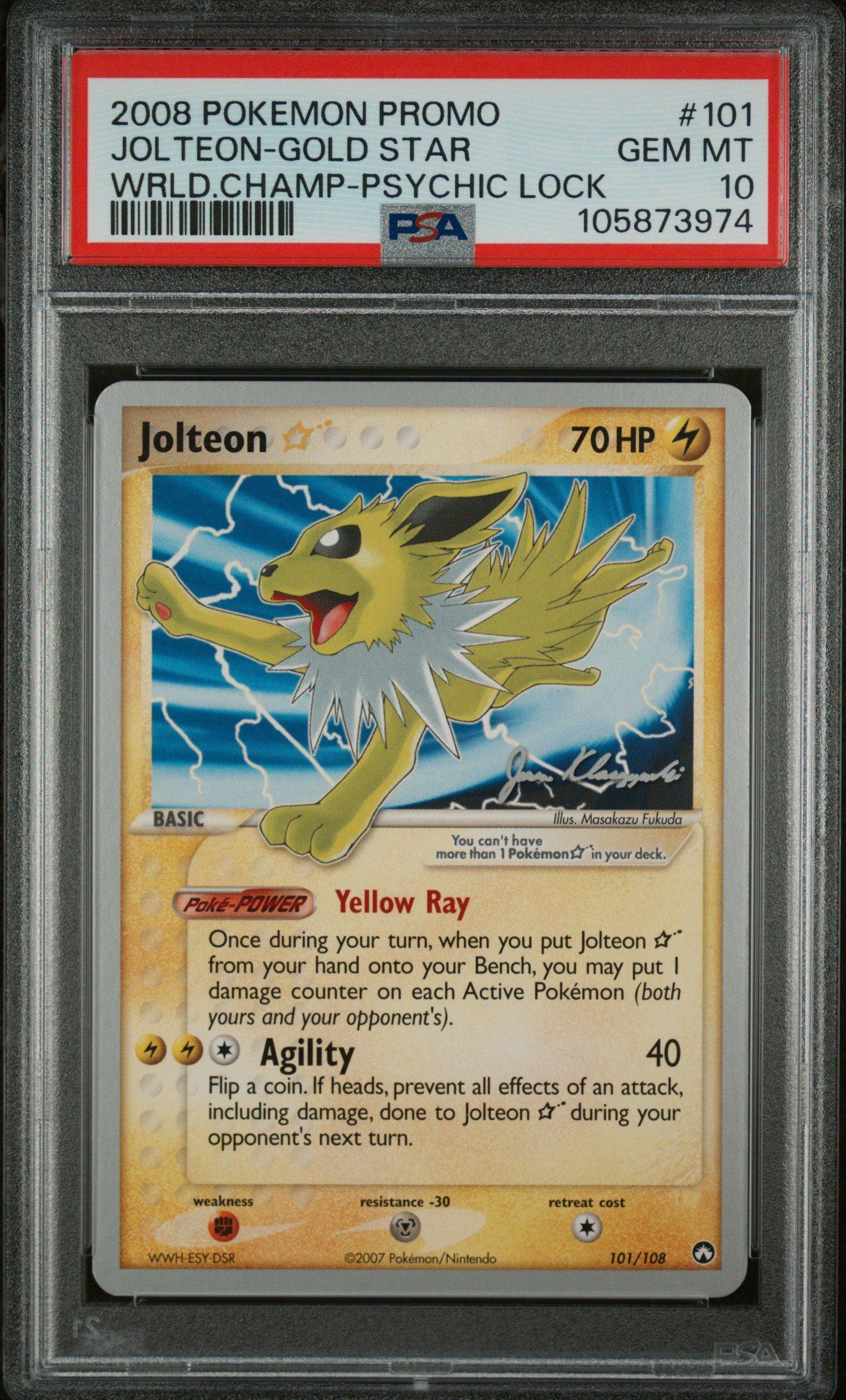 2008 Pokemon World Championships Promo 101 Jolteon-gold Star