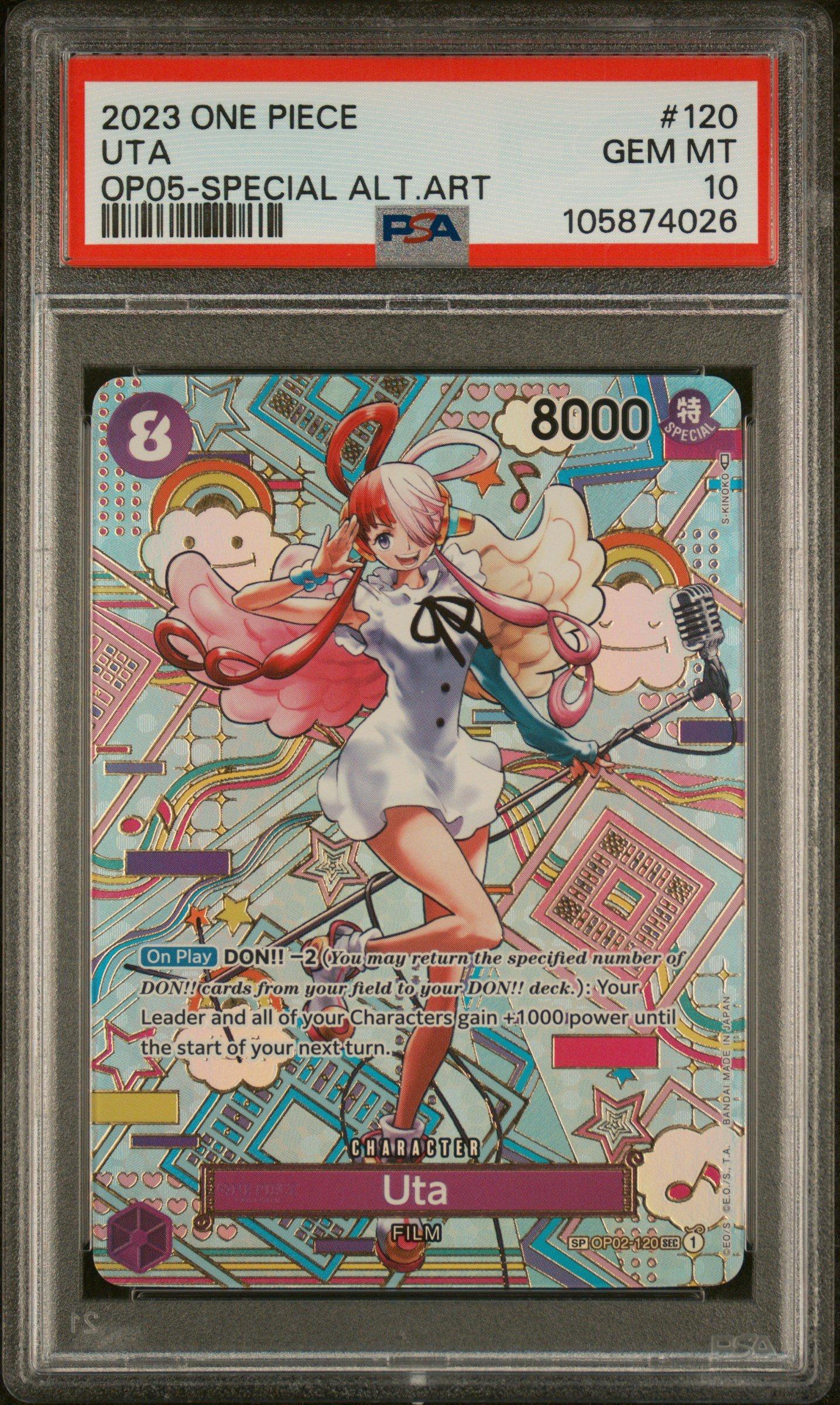 2023 One Piece Op05-awakening Of The New Era 120 Uta Special Alternate Art PSA 10