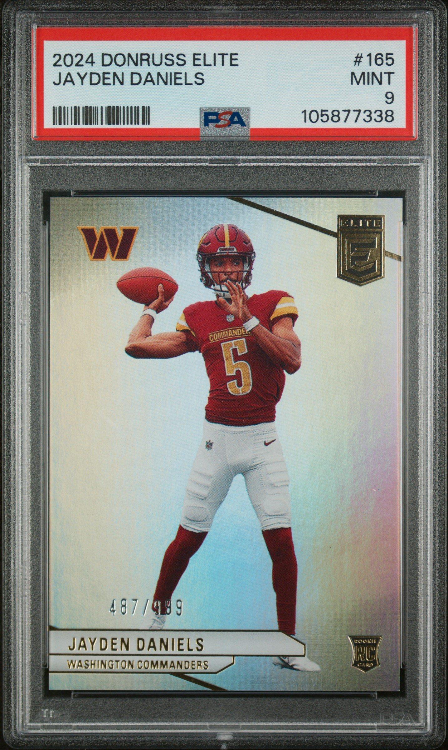 2024 Panini Donruss Elite 165 Jayden Daniels PSA 9
