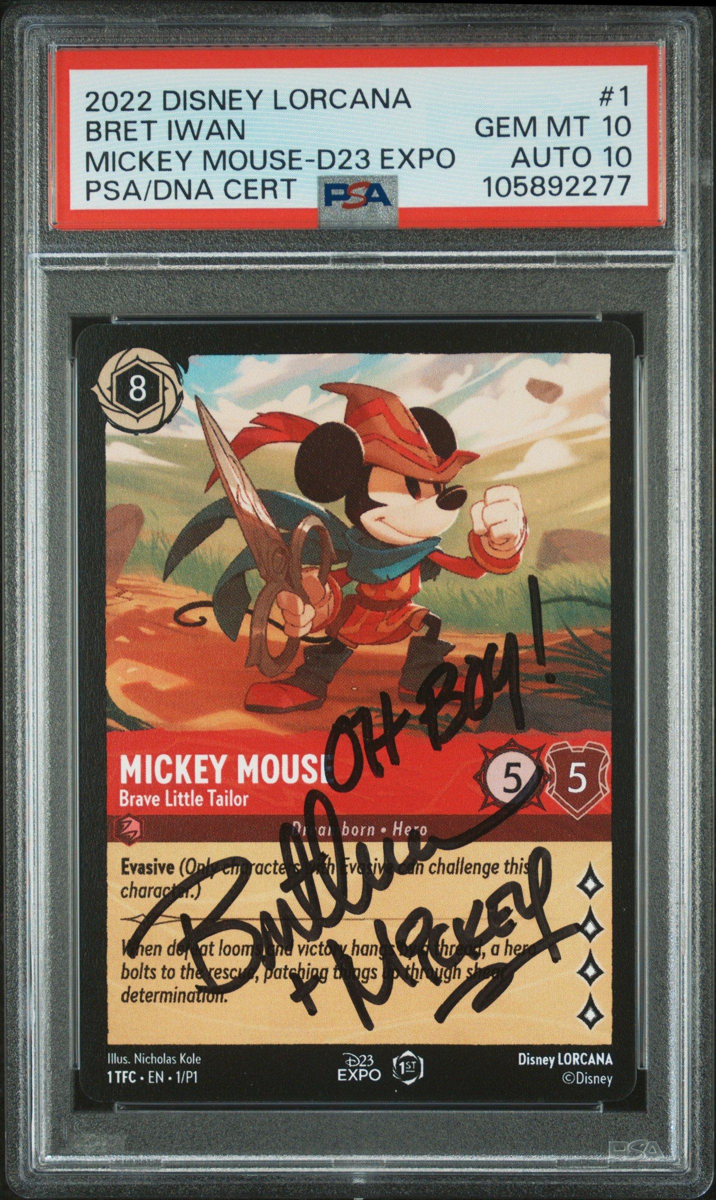 ロルカナ Lorcana ミッキー MickeyMouse foil PSA10 2022 Disney Lorcana Promo 1 Mickey Mouse - Brave Little Tailor D23