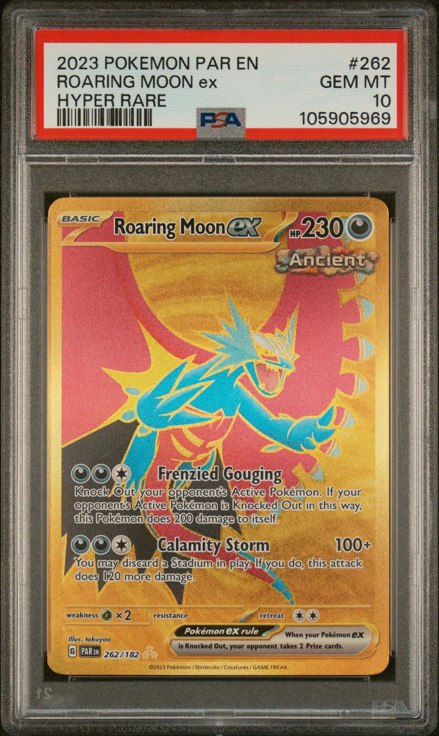 2023 Pokemon Par En-paradox Rift 262 Roaring Moon Ex Hyper Rare PSA
