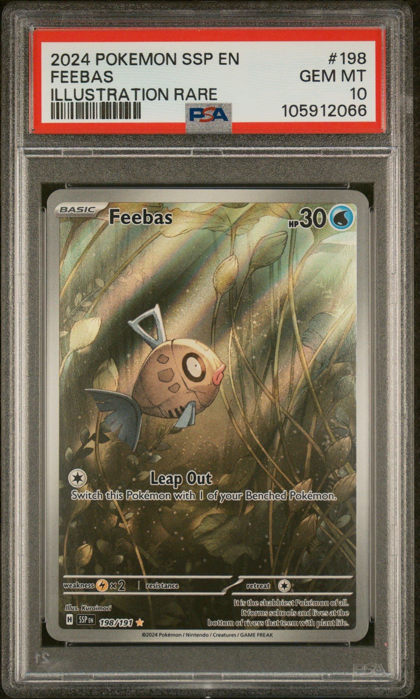 2024 Pokemon Ssp En-surging Sparks 198 Feebas Illustration Rare