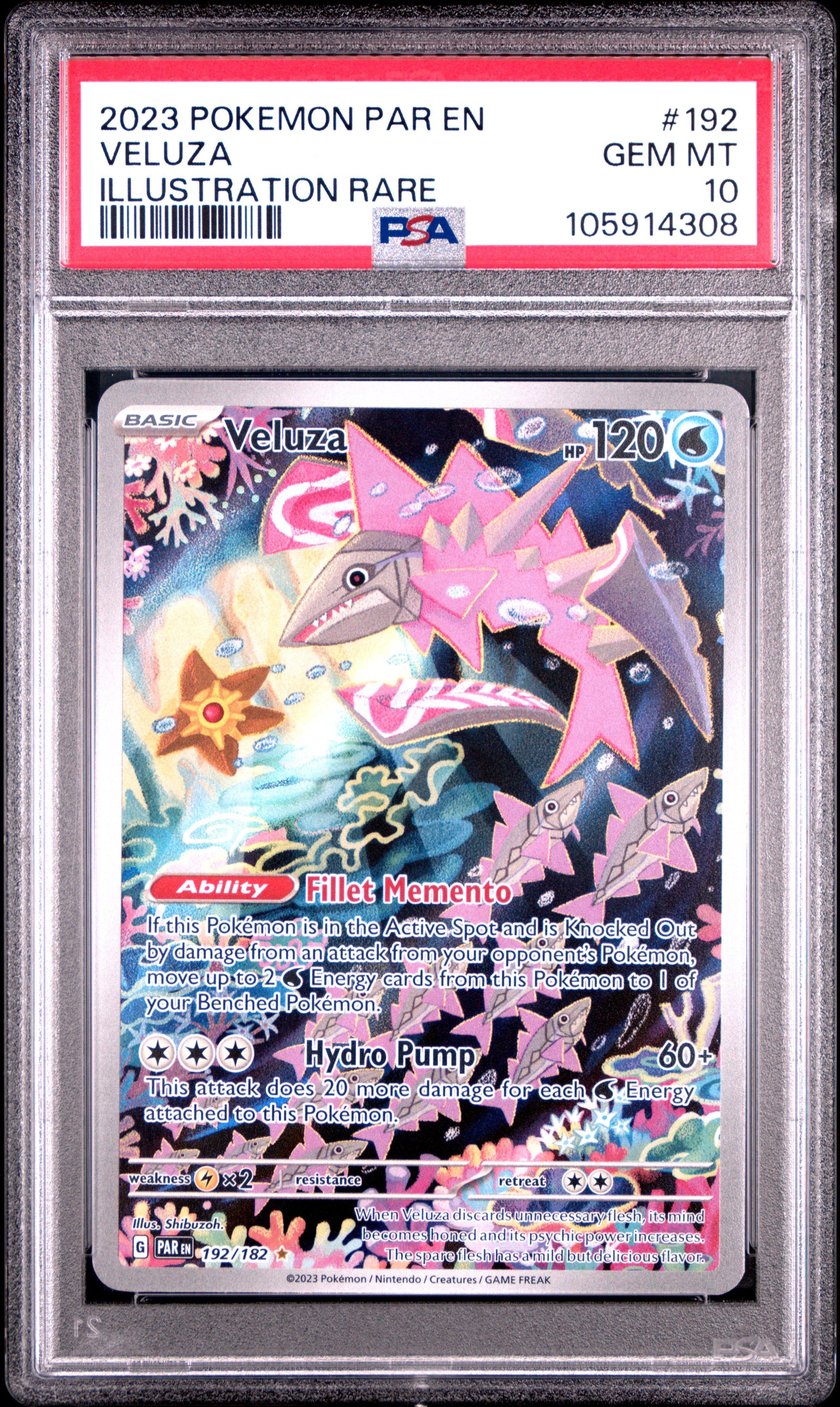 2023 Pokemon Par En-paradox Rift 192 Veluza Illustration Rare PSA