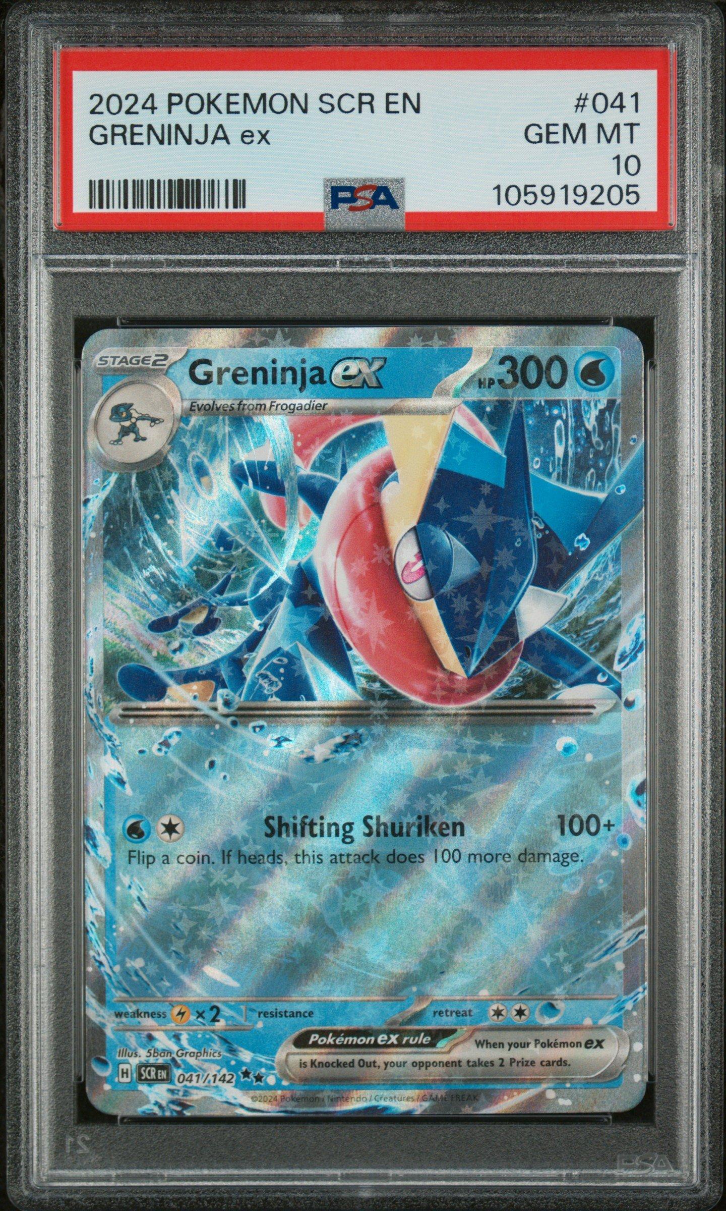 2024 Pokemon Scr En-stellar Crown 041 Greninja Ex PSA