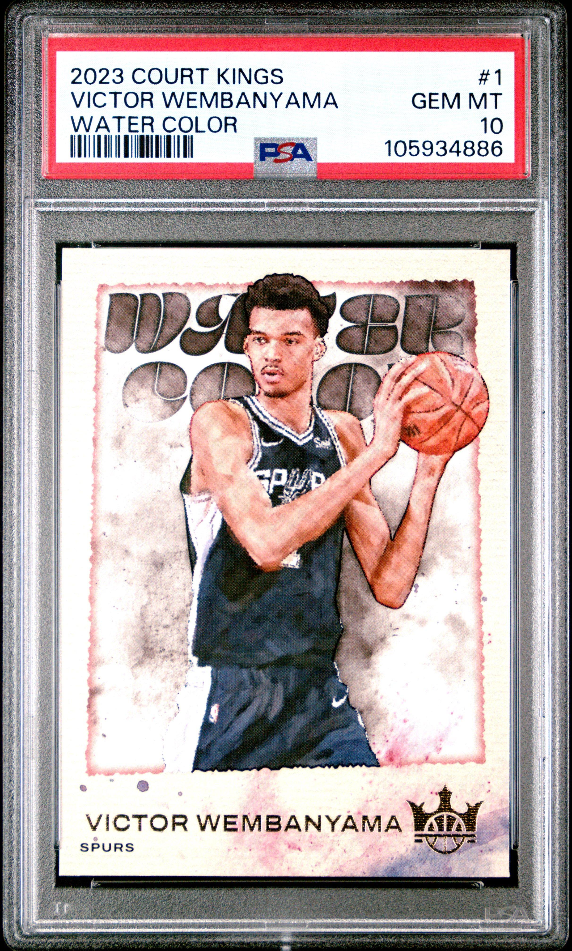 2023 Panini Court Kings Water Color 1 Victor Wembanyama PSA 10