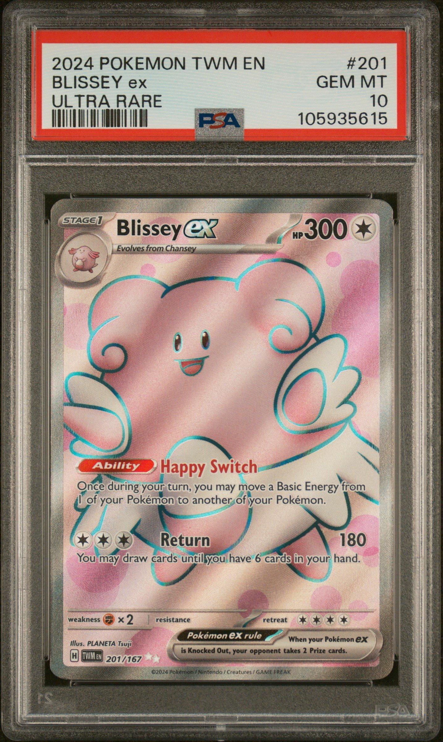 2024 Pokemon Twm En-twilight Masquerade 201 Blissey Ex Ultra Rare PSA