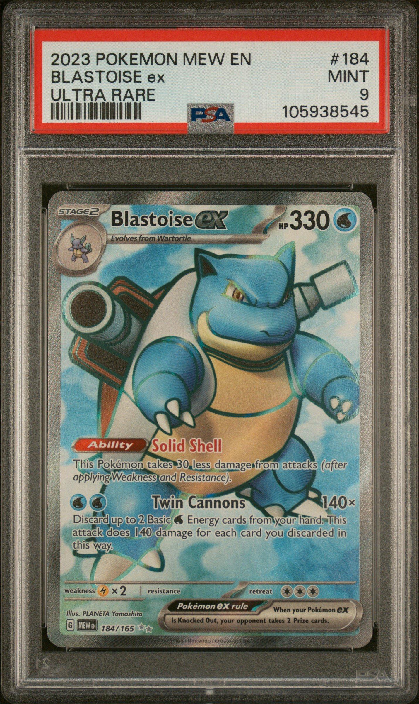 2023 Pokemon Mew En-151 184 Blastoise Ex Ultra Rare PSA 9 Graded Card |  GameStop
