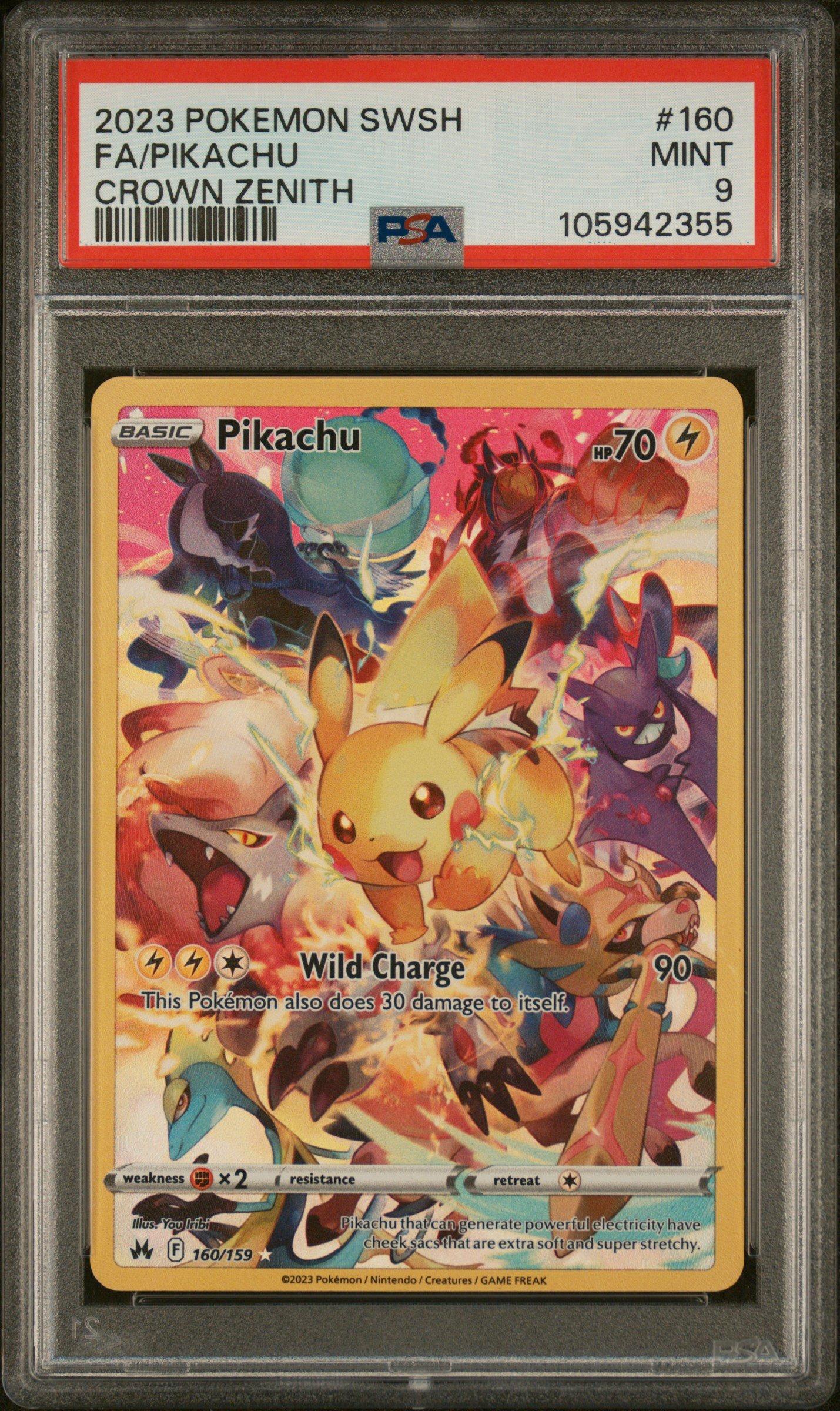 2023 Pokemon Sword And Shield Crown Zenith 160 Full Art/pikachu