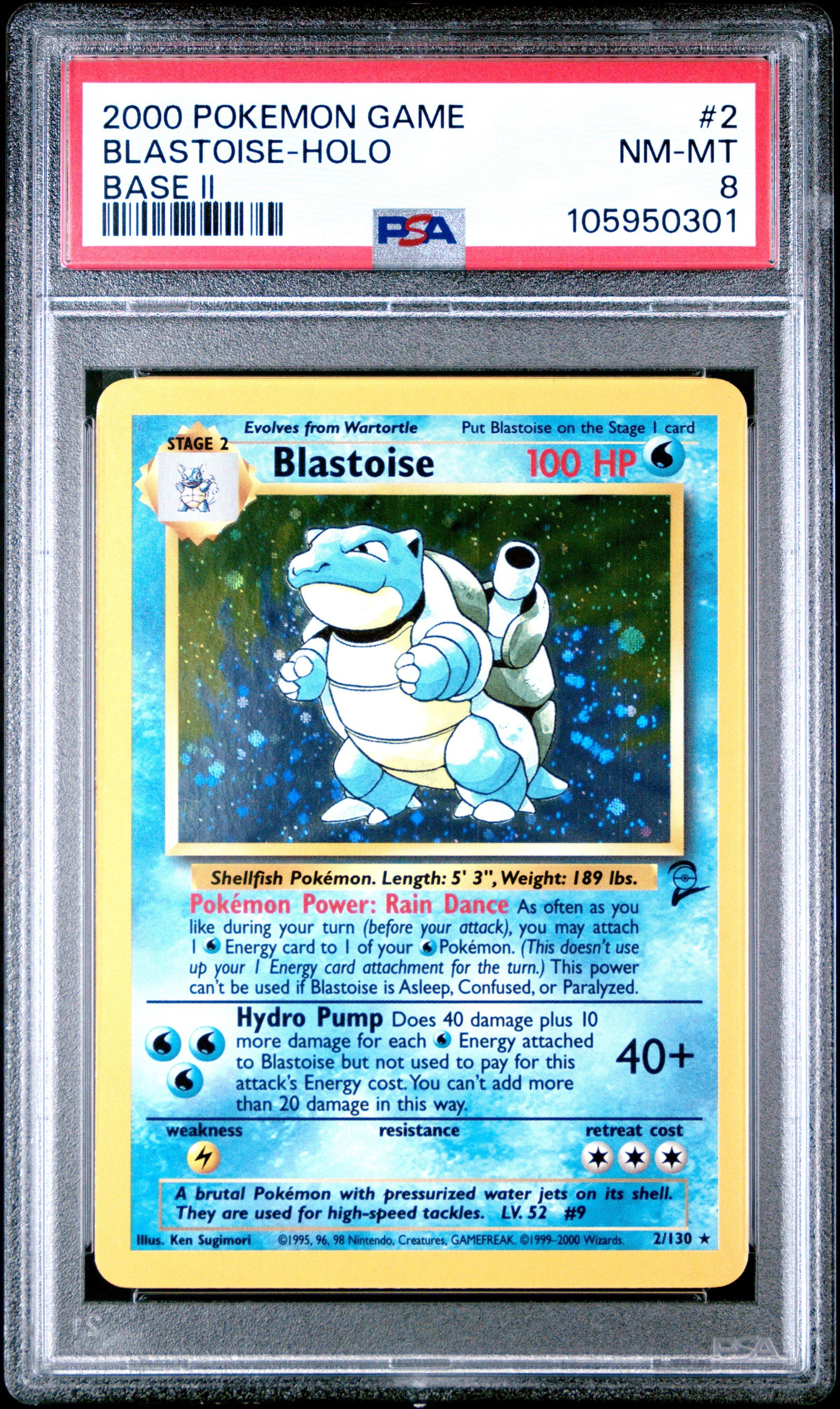 2000 Pokemon Game Base Ii 2 Blastoise-holo PSA 8