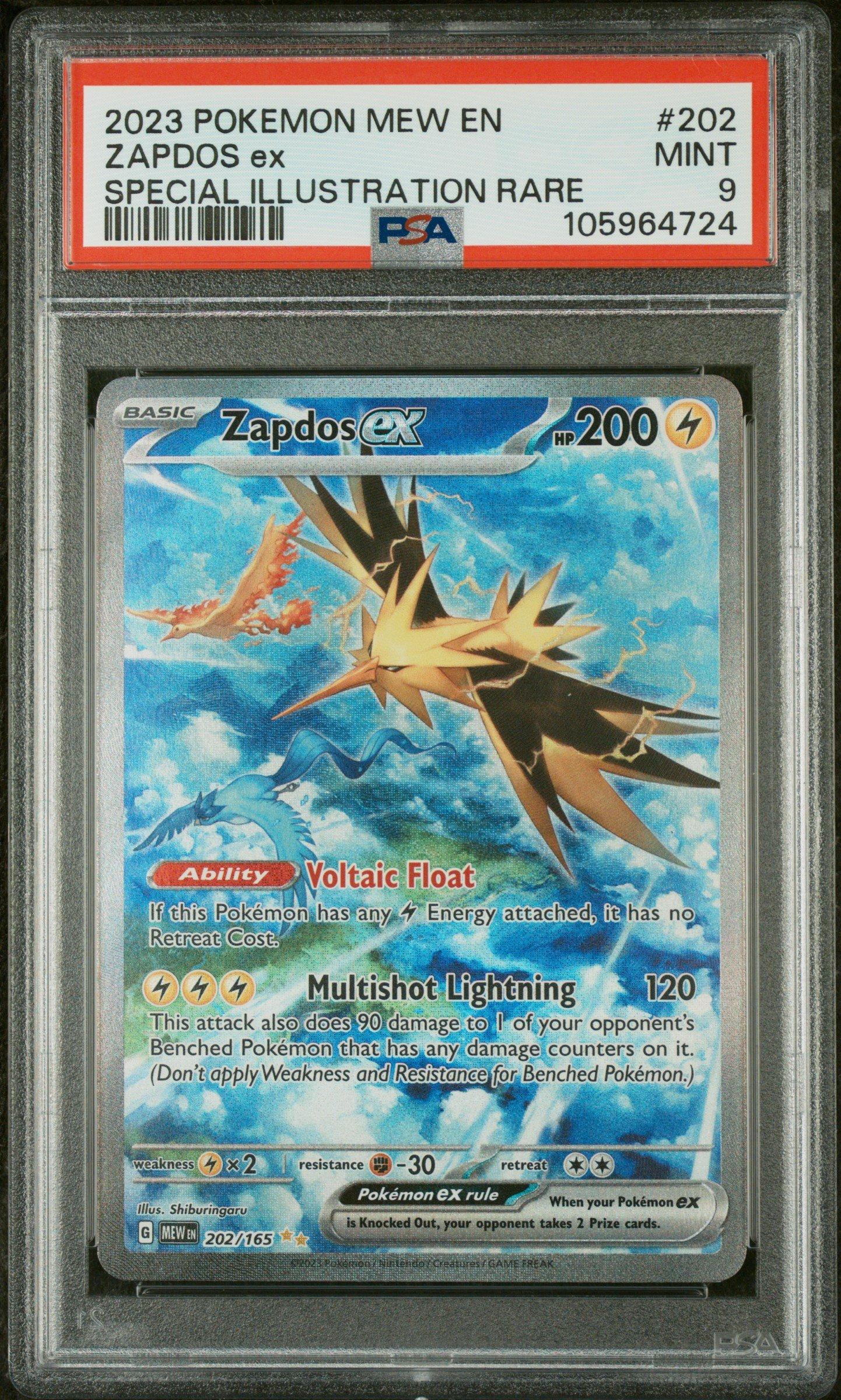2023 Pokemon Mew En-151 202 Zapdos Ex Special Illustration Rare PSA 9  Graded Card | GameStop