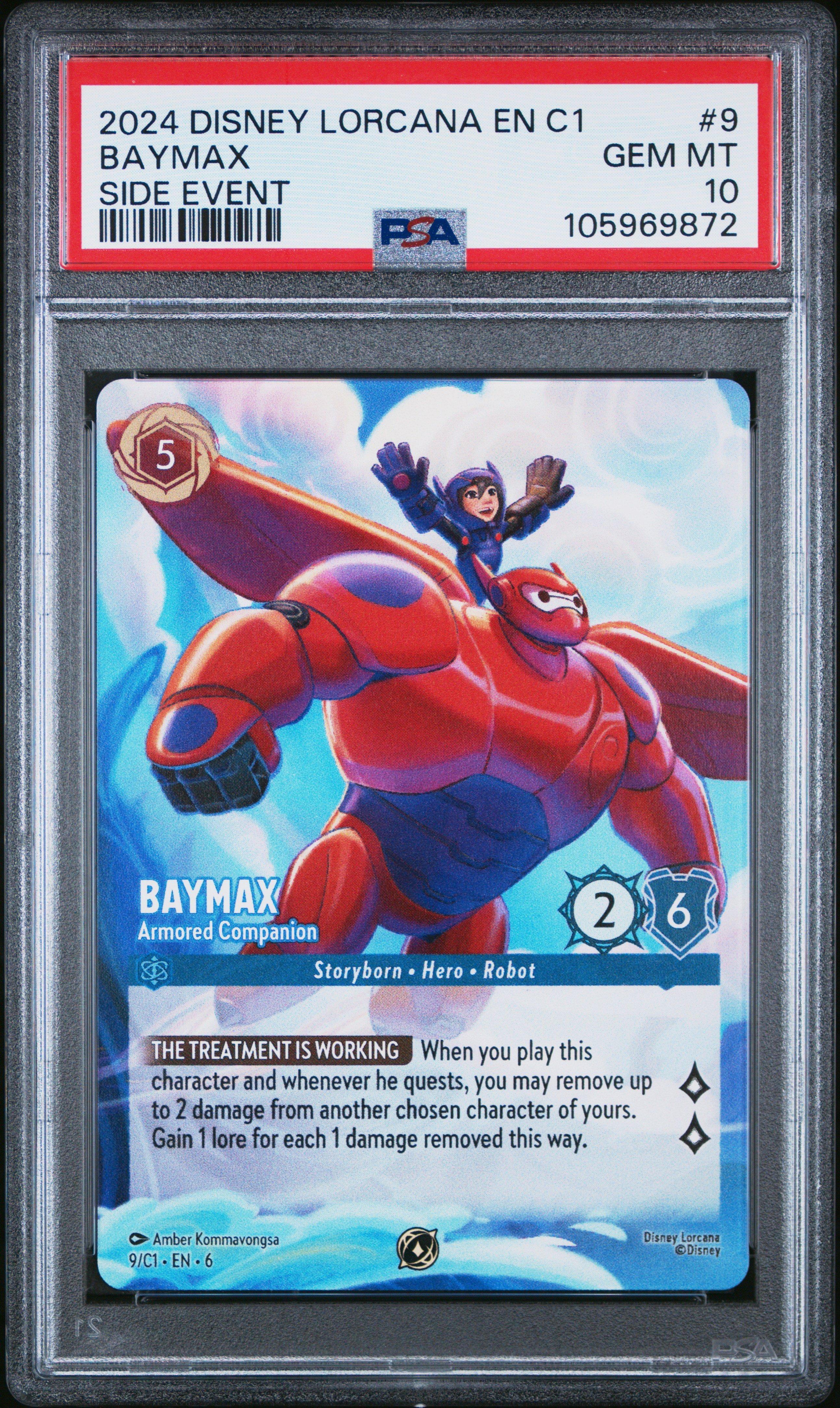 2024 Disney Lorcana En C1-lorcana Challenge Promo 9 Baymax - Armored Companion Side Event PSA 10