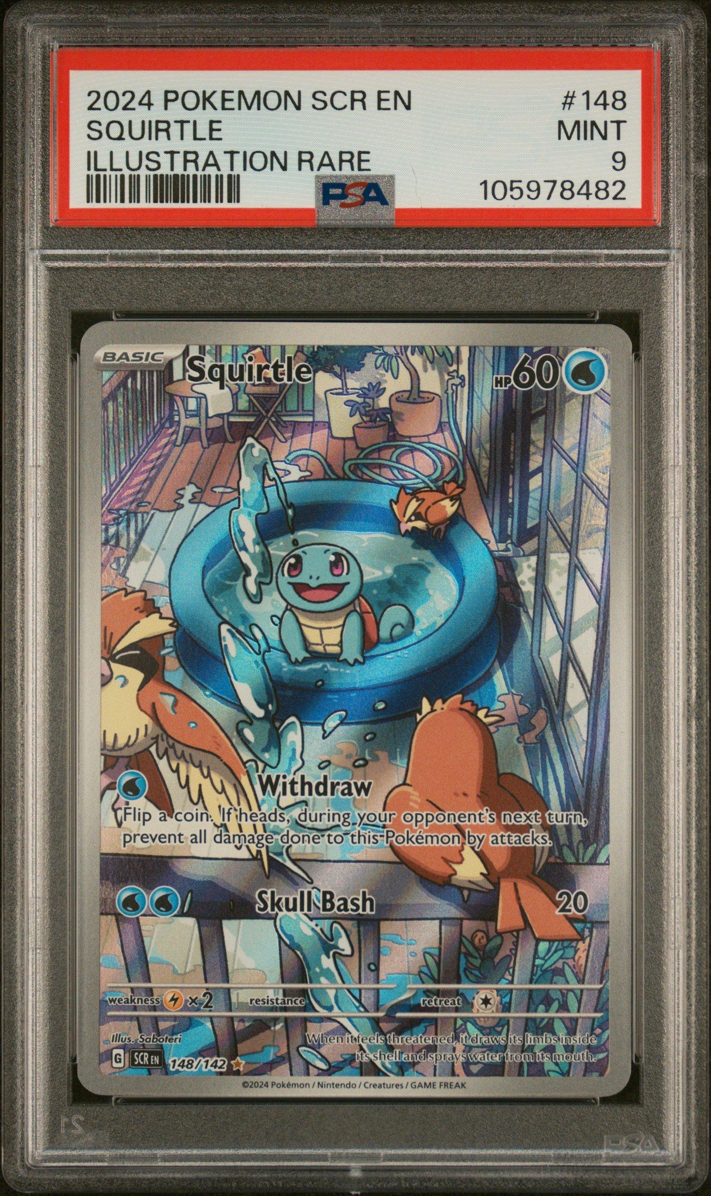 2024 Pokemon Scr En-stellar Crown 148 Squirtle Illustration Rare PSA 9  Graded Card | GameStop