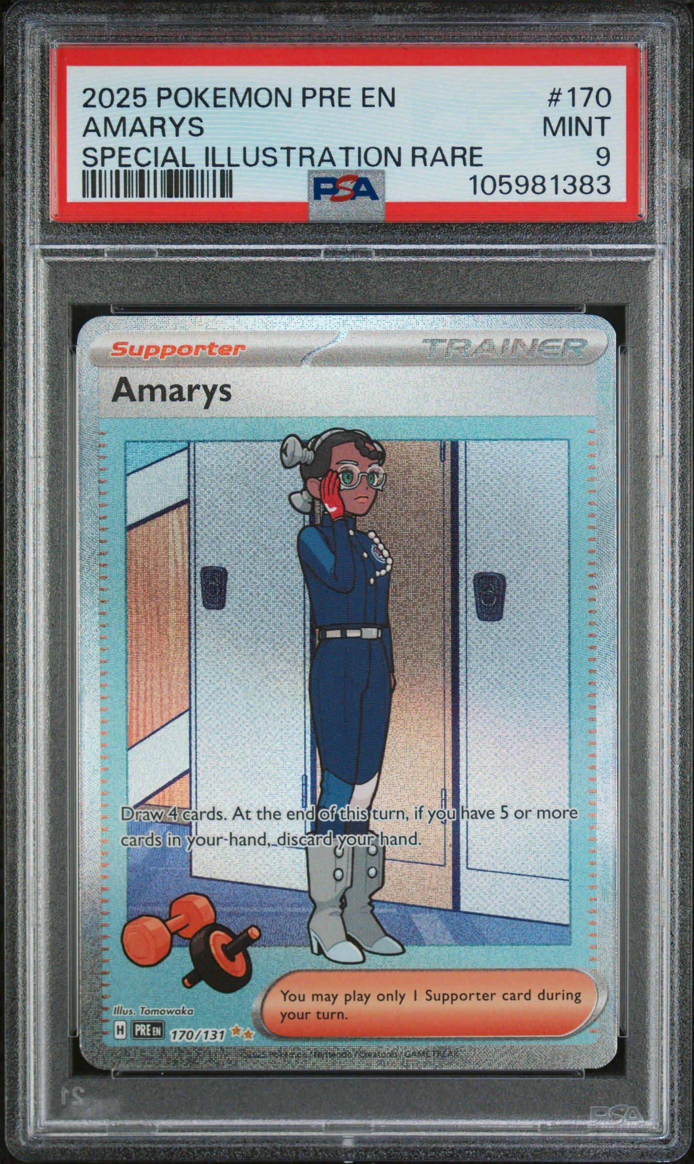 2025 Pokemon Pre En-prismatic Evolutions 170 Amarys Special Illustration Rare PSA