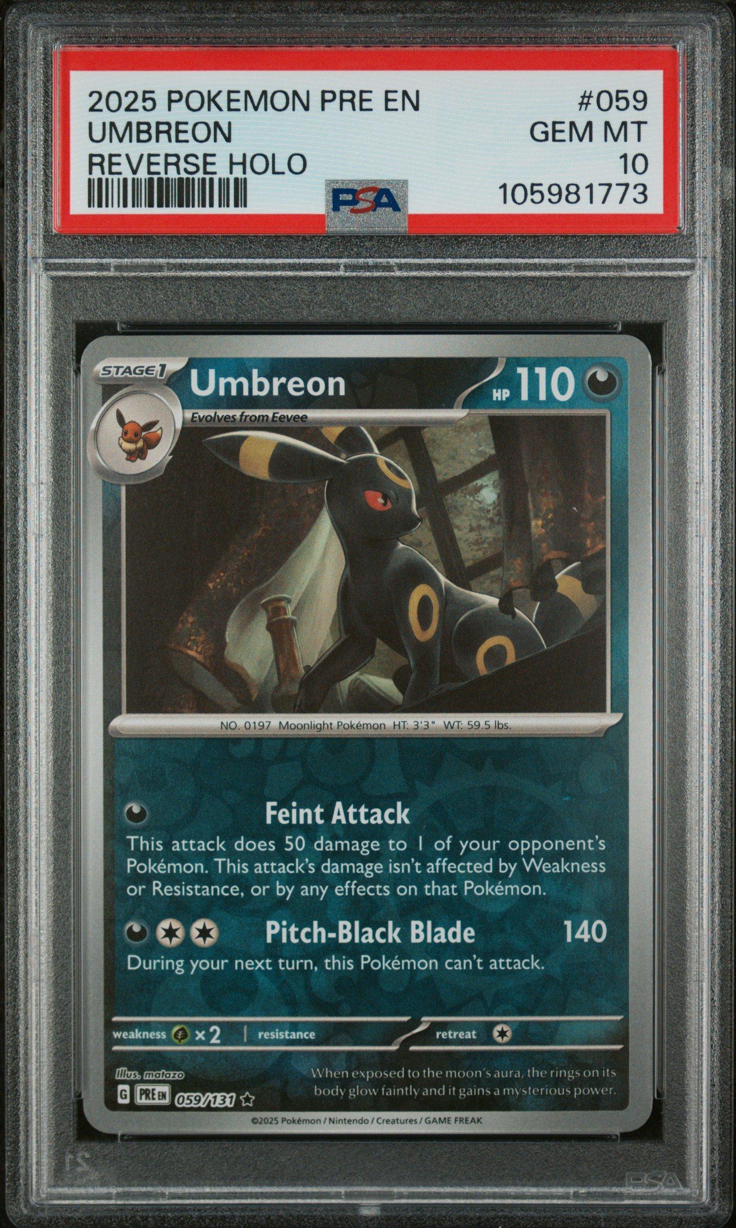 pokemon umbreon card psa 10 [PSA 10] {093/187} ex Due to the high volume of collectibles I have / that come in 2025 Pokemon Pre En-prismatic Evolutions
