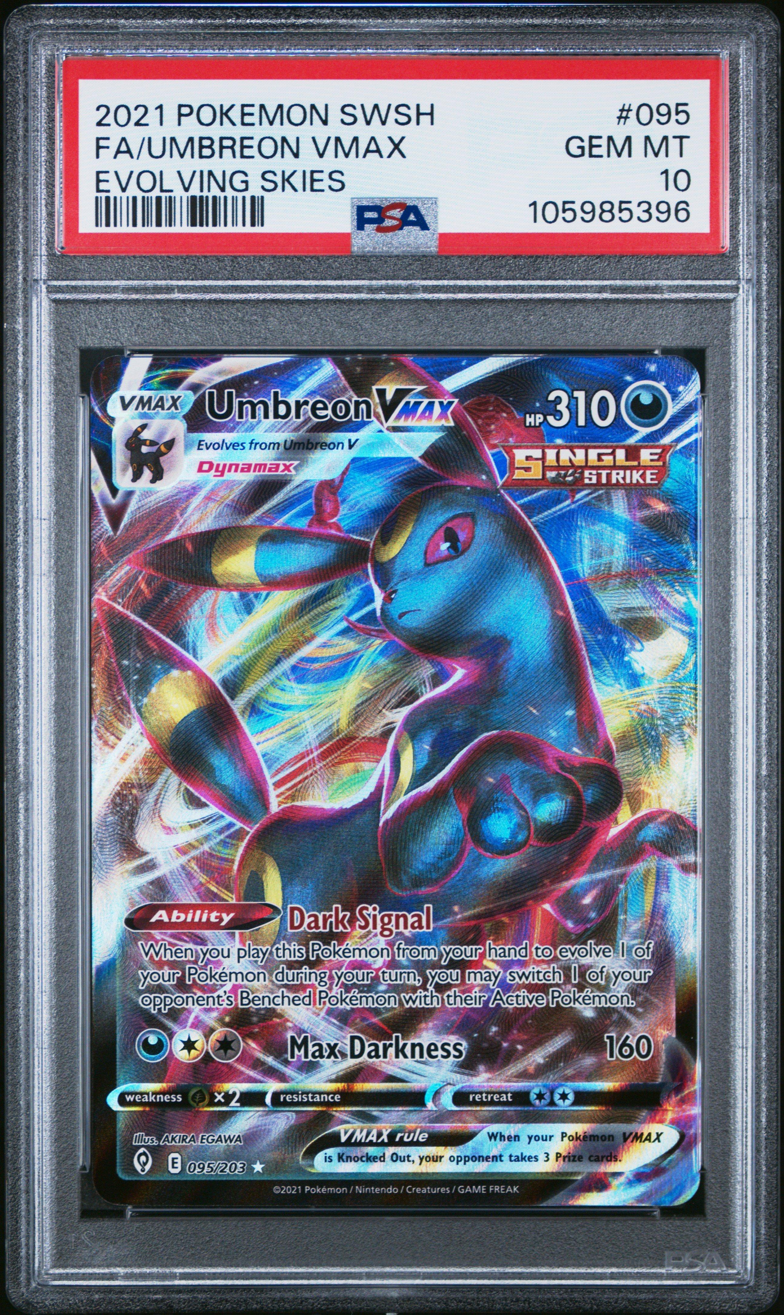 umbreon pokemon card 2021 A BGS Black Label 10 VMAX Alternate Art from Evolving Skies sold for $34,160 with Buyer's Premium. #collectr #pokemoncards #umbreon #evolvingskies #pokemontcg Buy now and complete your collection! Pokemon Trading Card Game Sword