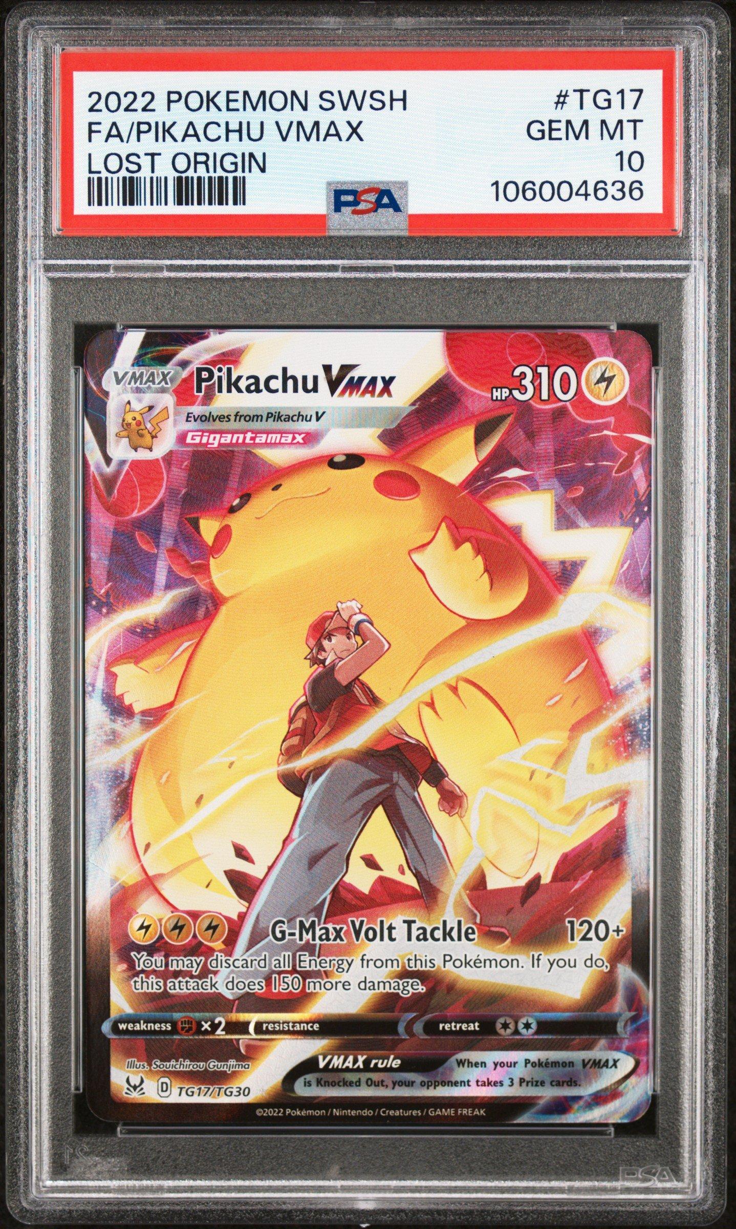 2022 Pokemon Sword & Shield Lost Origin Tg17 Full Art/pikachu Vmax