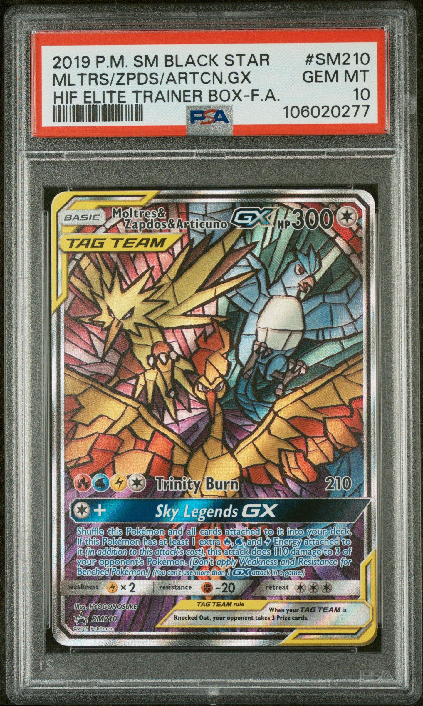 2019 Pokemon Sm Black Star Promo Sm210 Full Art/moltres & Zapdos