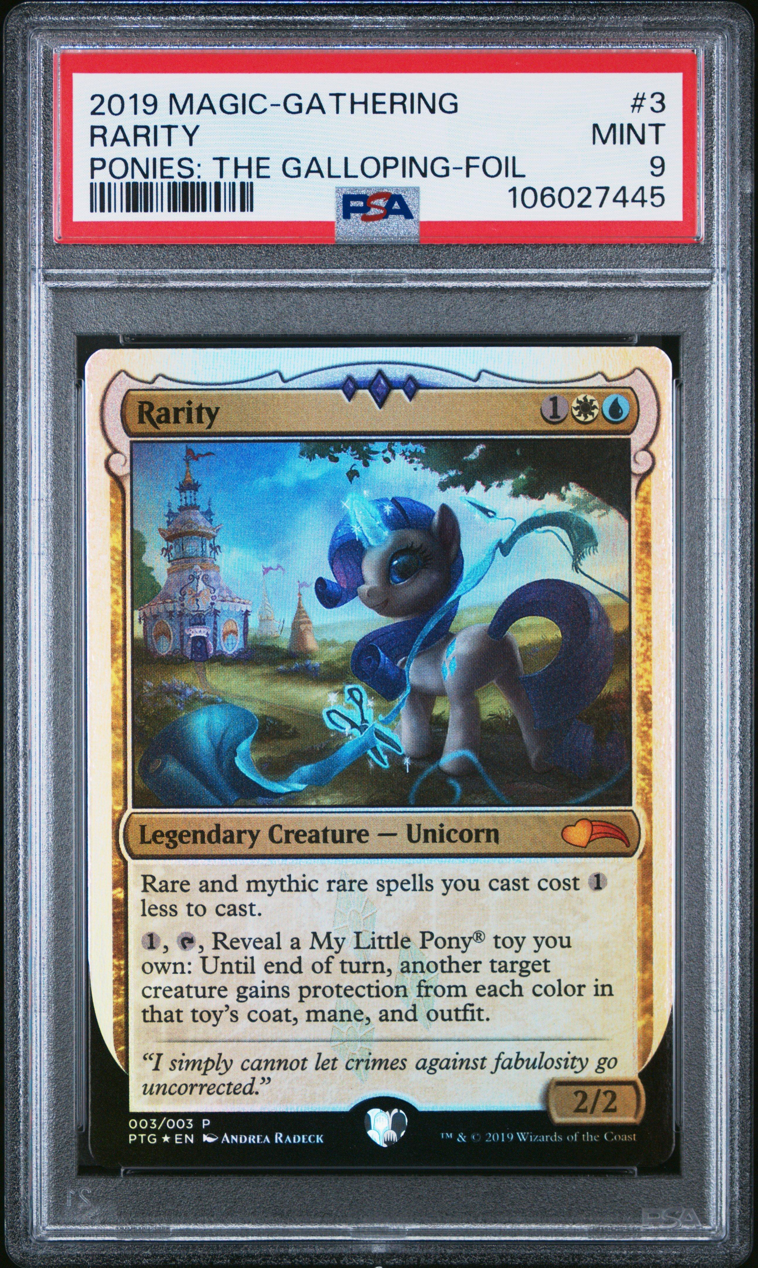 2019 Magic The Gathering Ponies: The Galloping 3 Rarity Foil PSA 9