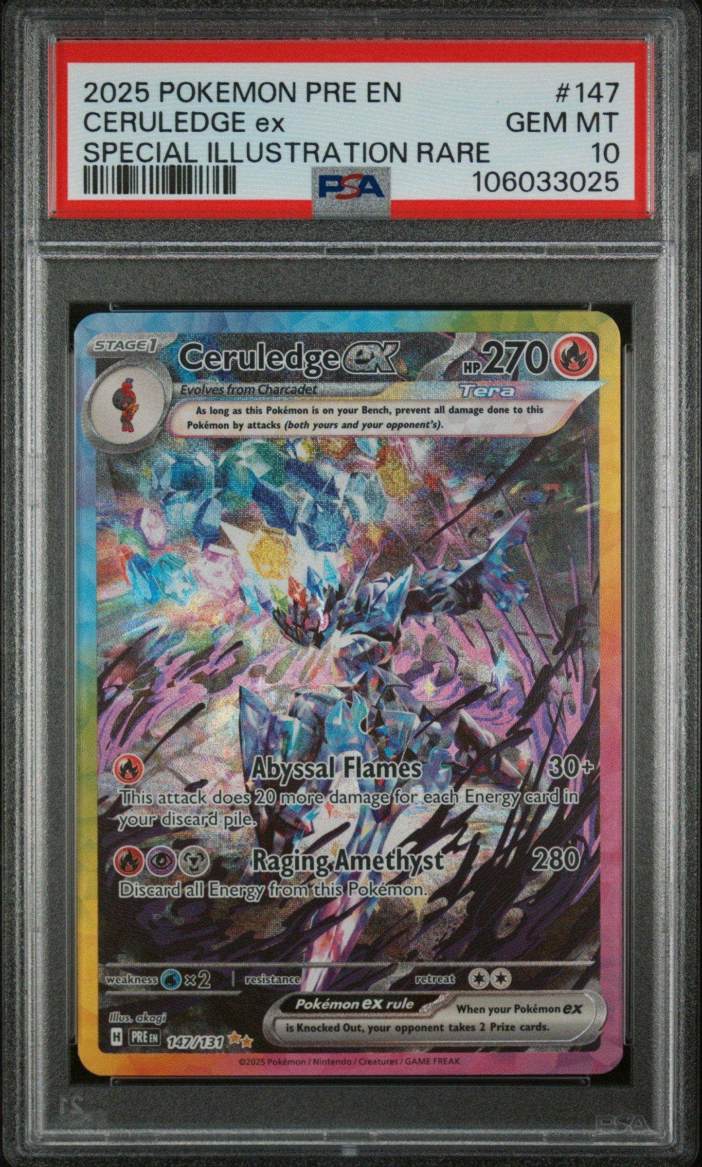 pokemon ceruledge card Custom Holographic Full Art Carmine – PokeOricaSTCG main image 1