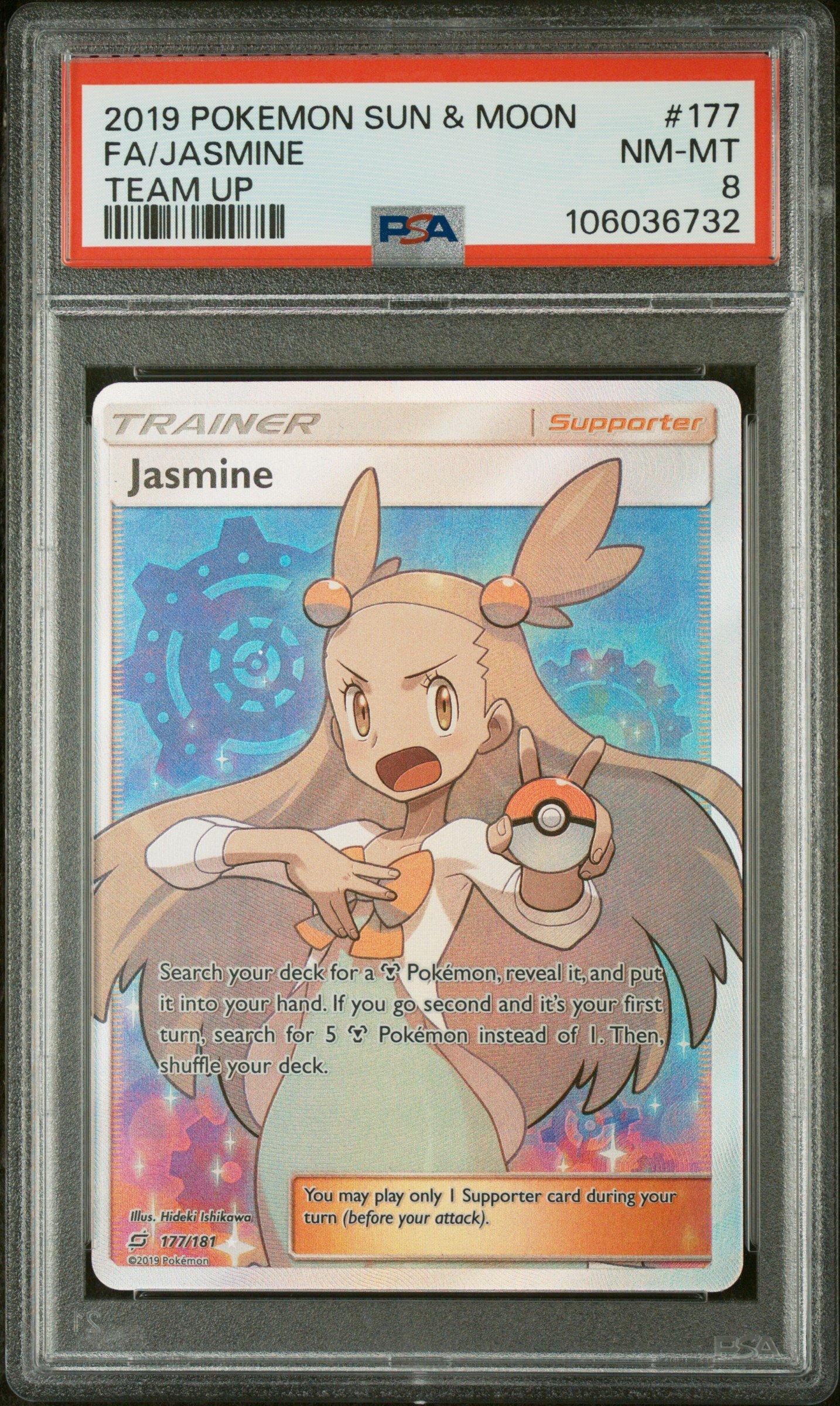 2019 Pokemon Sun & Moon Team Up 177 Full Art/jasmine PSA