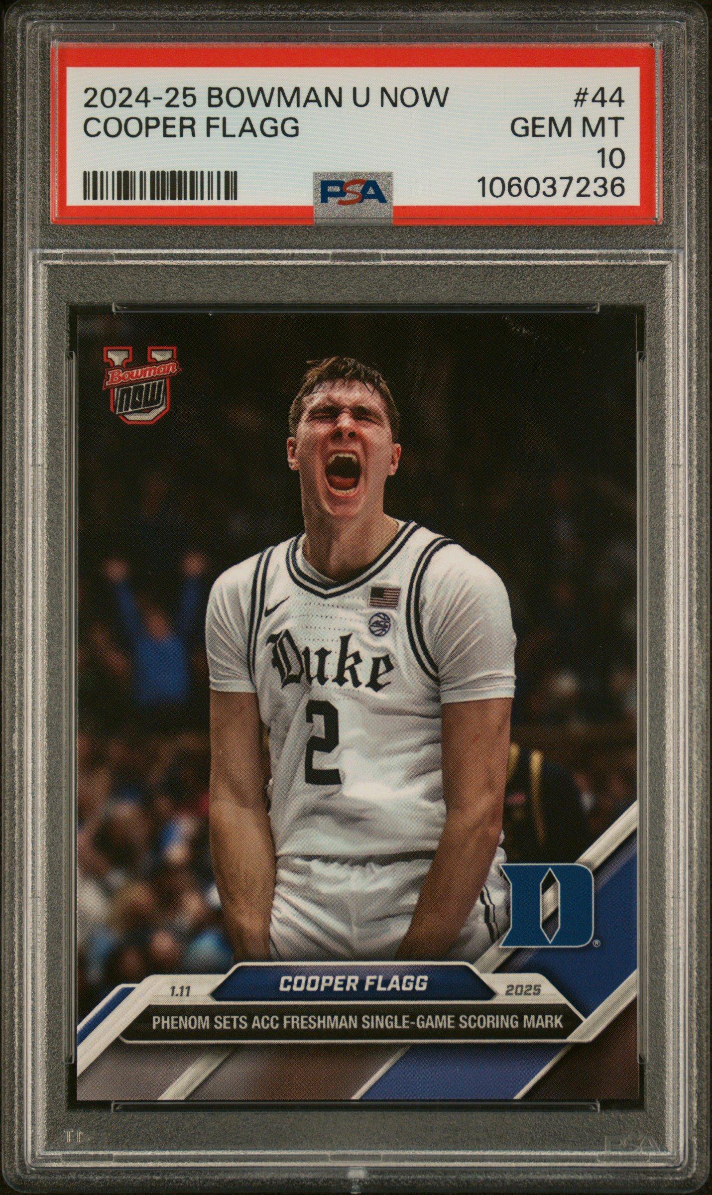 2024-25 Bowman U Now 44 Cooper Flagg PSA 10 Graded Card | GameStop