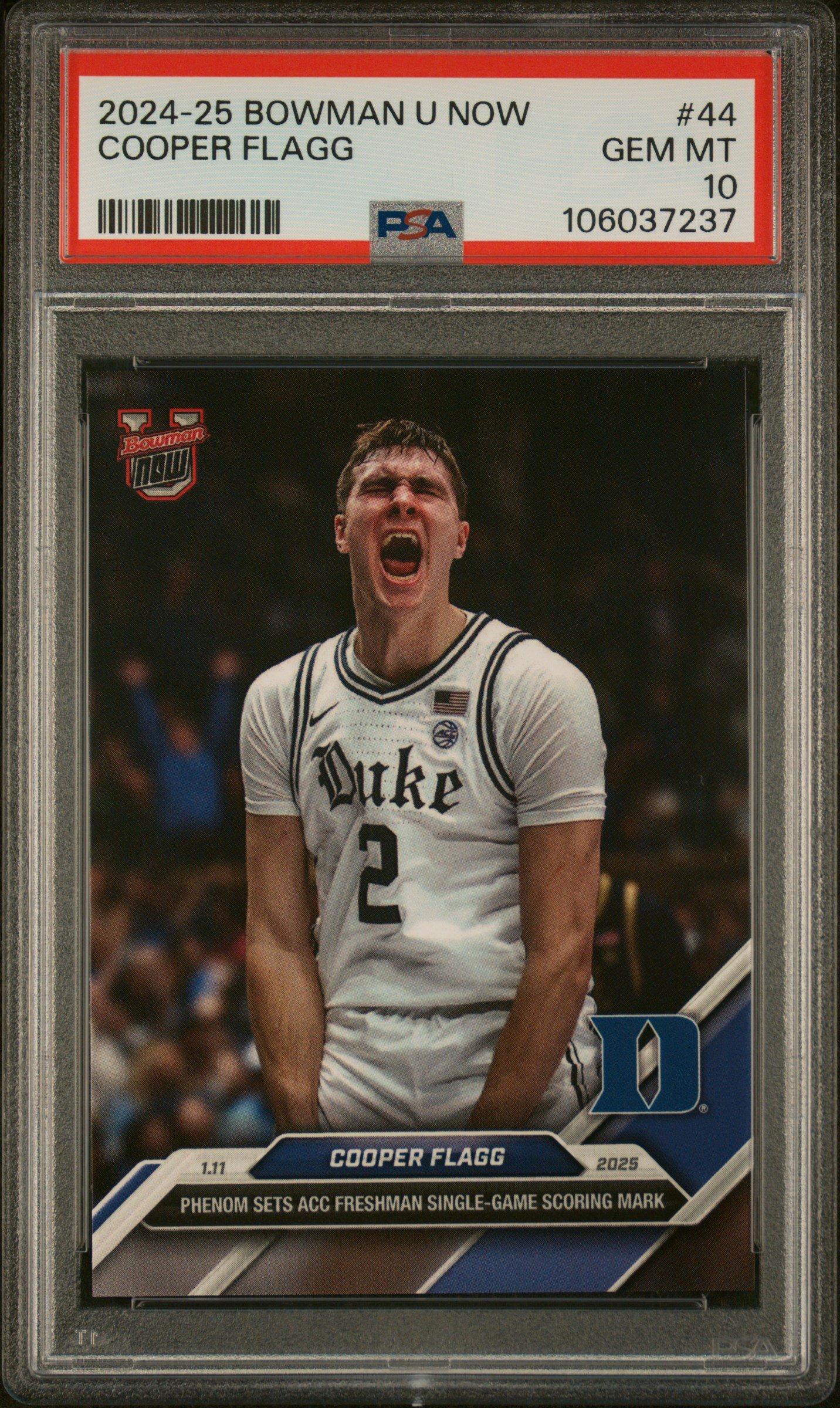2024-25 Bowman U Now 44 Cooper Flagg PSA 10 Graded Card | GameStop