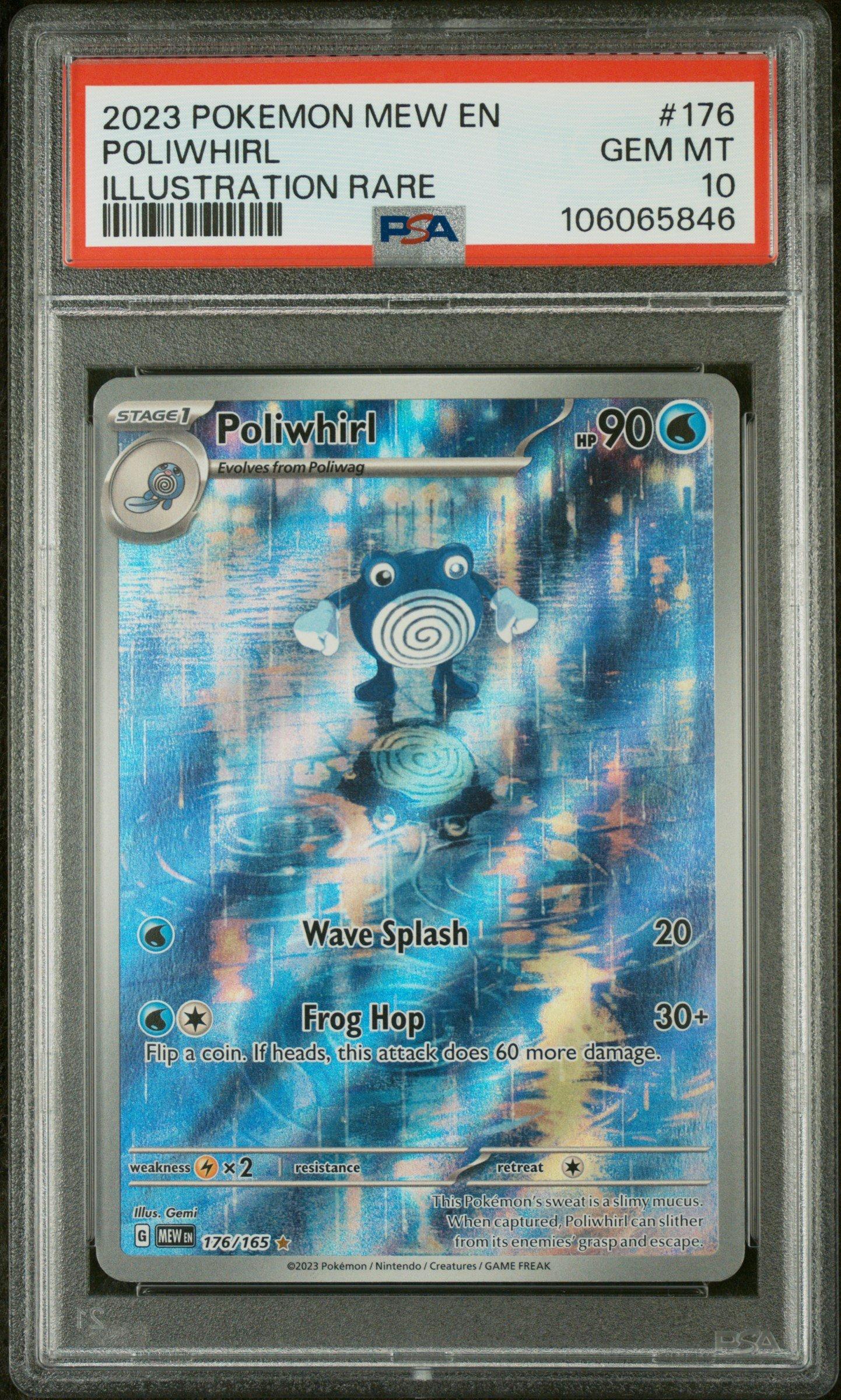 2023 Pokemon Mew En-151 176 Poliwhirl Illustration Rare PSA