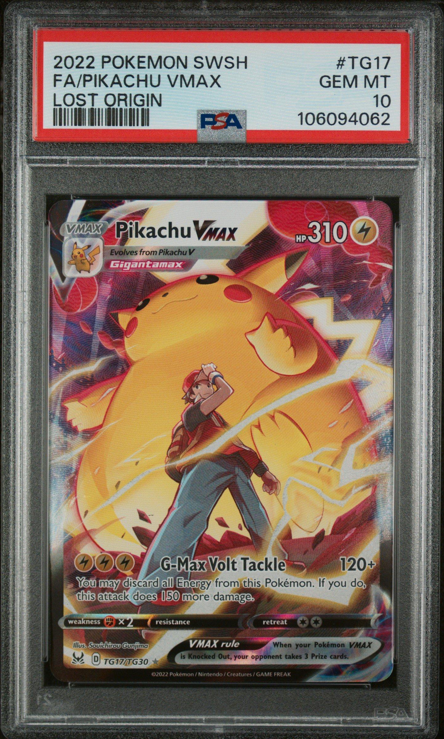 2022 Pokemon Sword & Shield Lost Origin Tg17 Full Art/pikachu Vmax