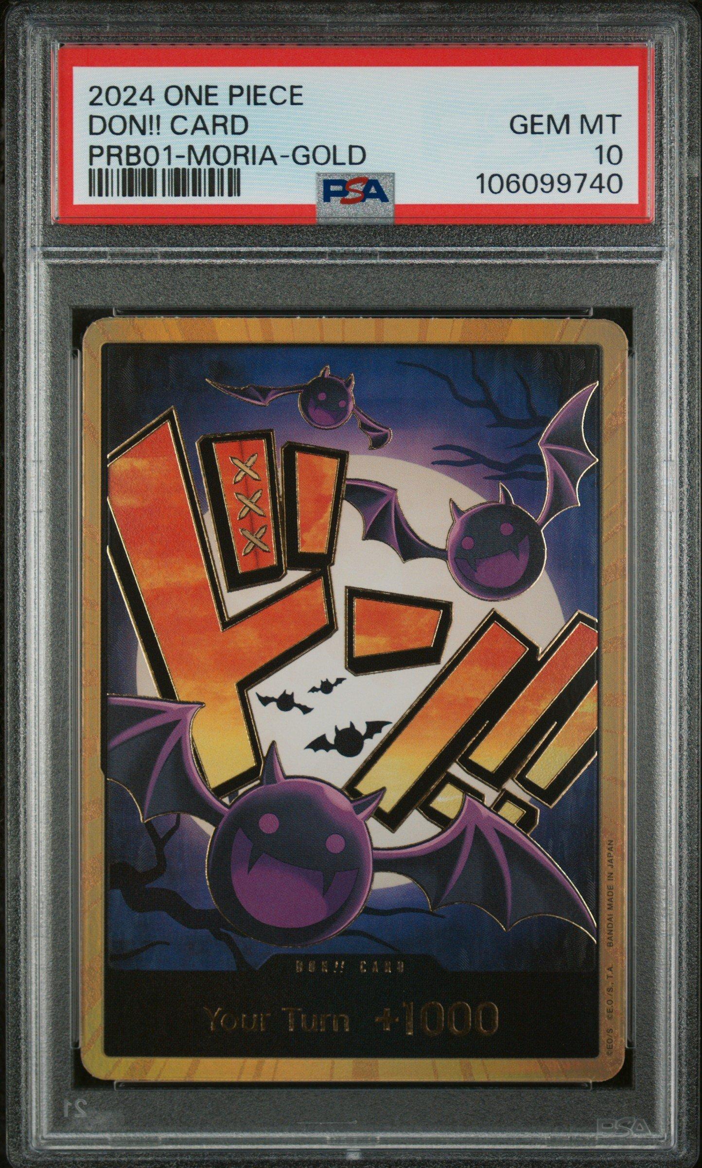 2024 One Piece Prb01-premium Booster -one Piece Card The Best- Don!! Card Gecko Moria-gold PSA 10